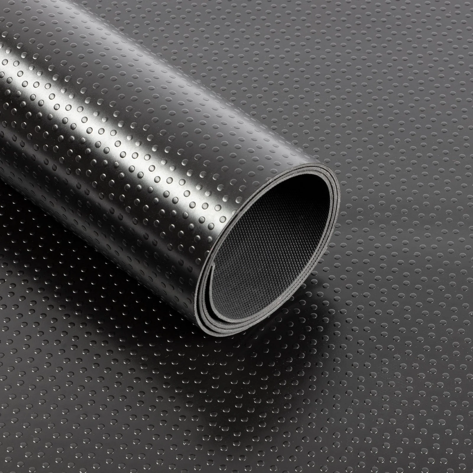 ✂ Wykładzina podłogowa PVC | Dots | Czarny | Grubość: 2mm