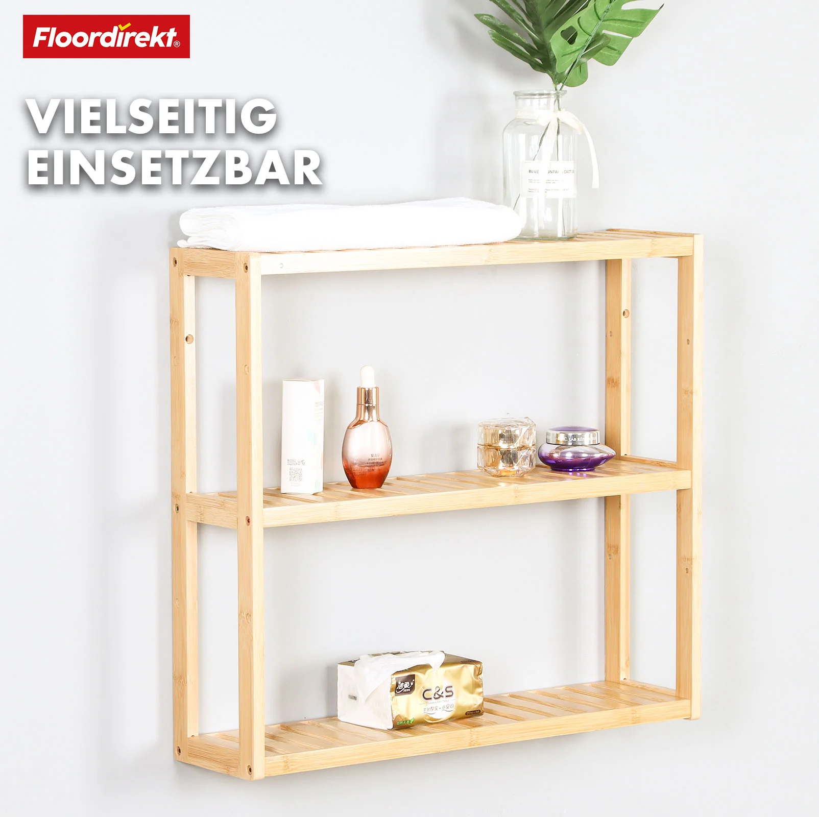 Bambusowa półka ścienna | Wyoming | Wszechstronna i elegancka pływająca półka | Stylowe rozwiązanie do przechowywania w każdym pomieszczeniu w domu - Image 7