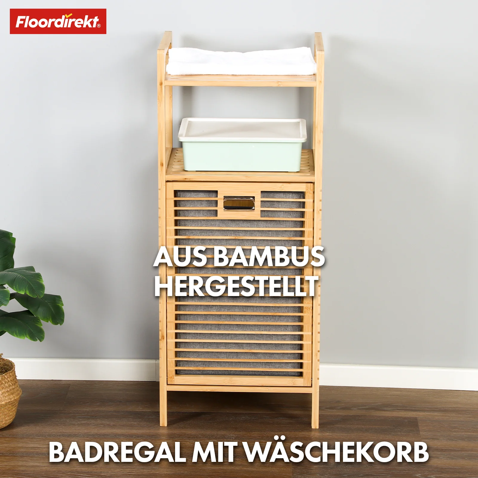 Bambusowy kosz na pranie z przegródkami | Arizona | Łatwy w czyszczeniu i odporny na zapachy - Image 7