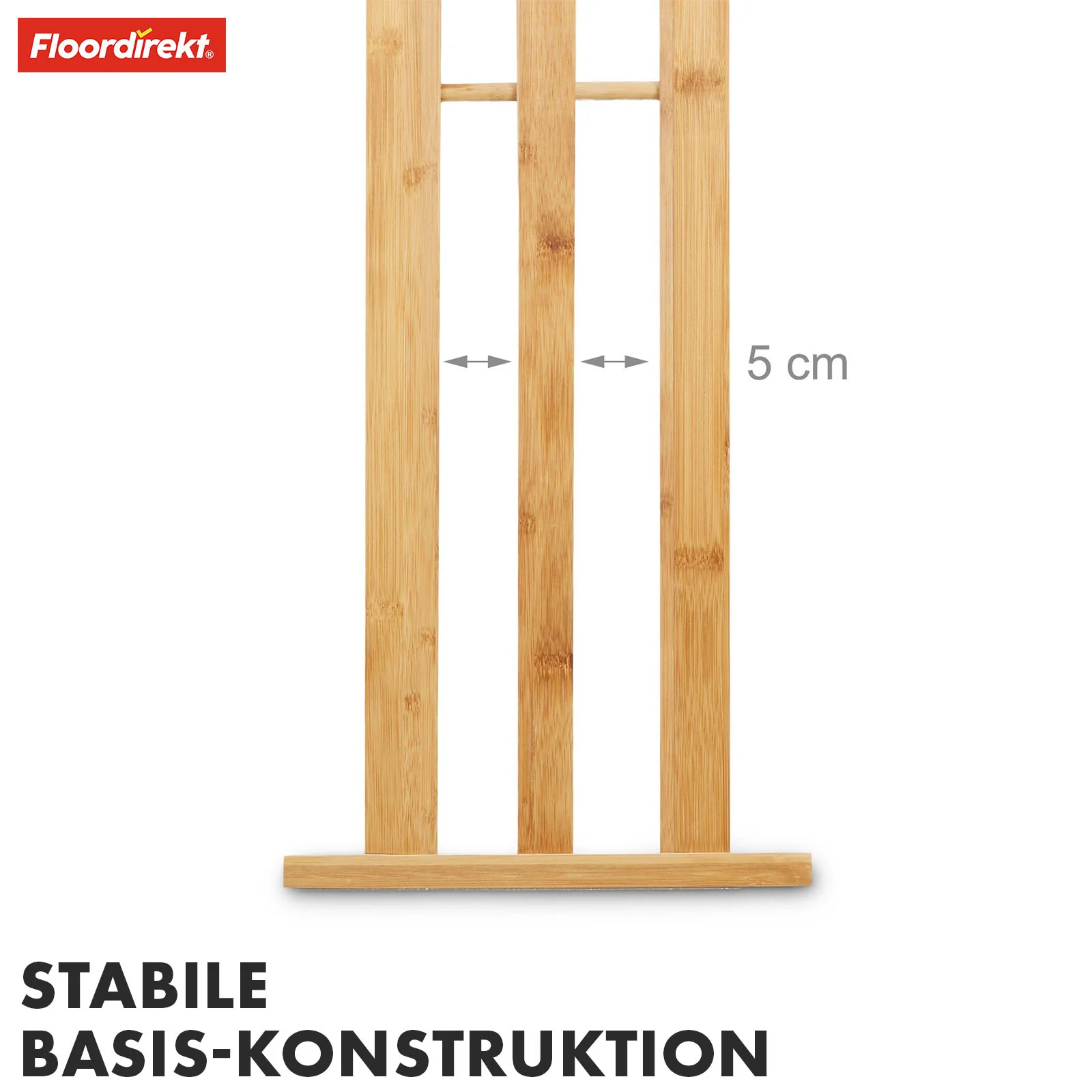 Bambusowy wieszak na ręczniki | Kentucky | Elegancki wieszak na ręczniki z 3 przesuniętymi prętami - Image 5