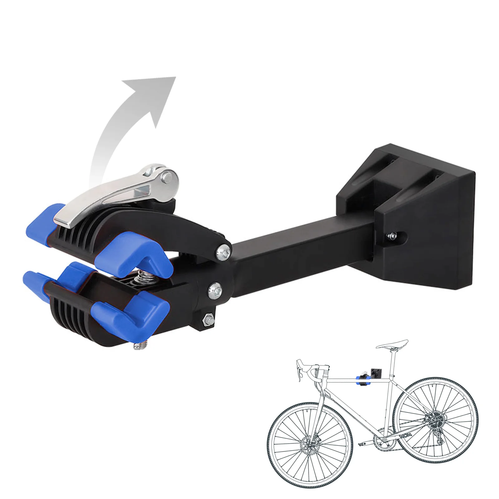 Uchwyt ścienny na rower | Levin | Kompatybilny z większością ram rowerowych | Udźwig do 20 kg