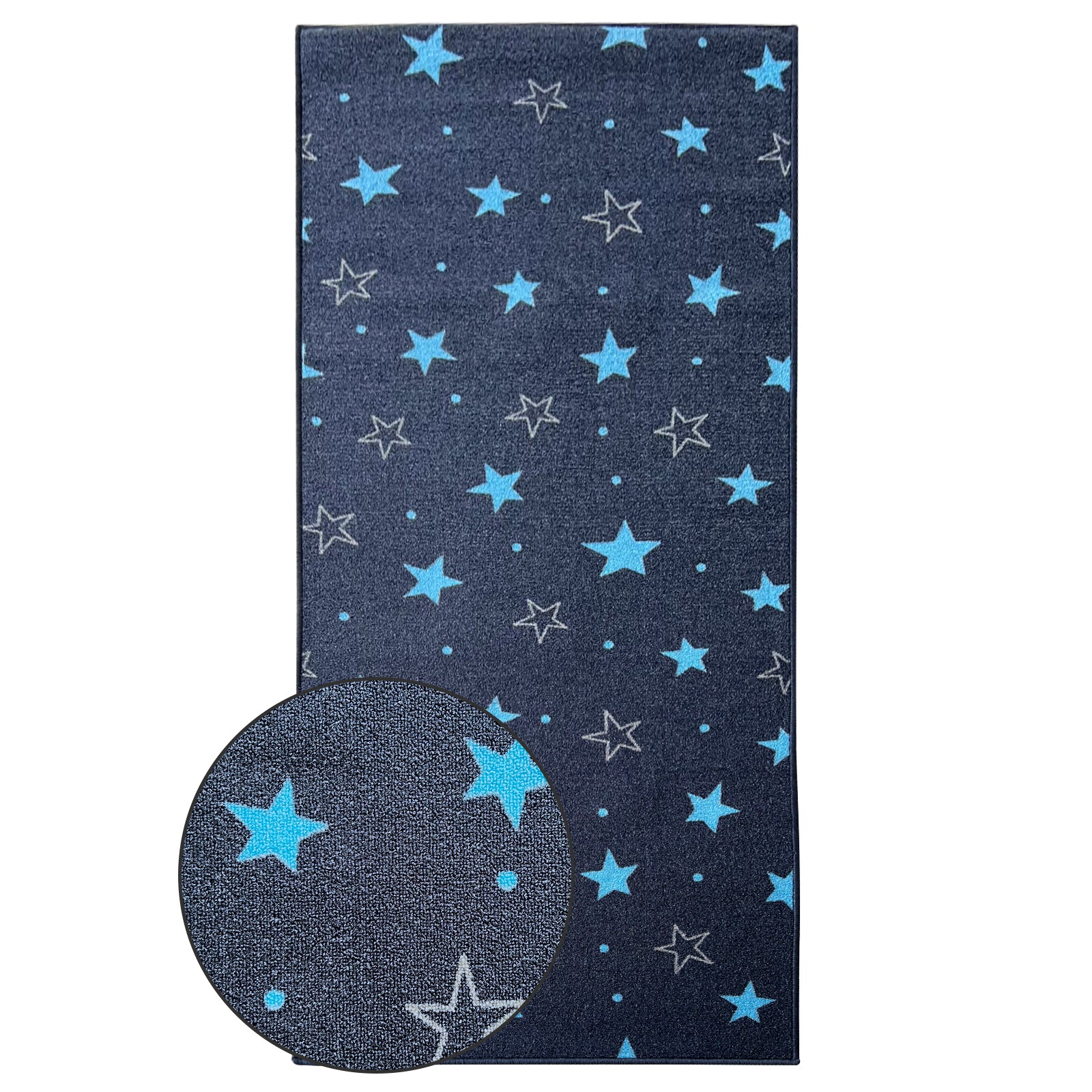 Dywanik Dots&Stars | Dywanik dziecięcy dla chłopców i dziewczynek | Wytrzymały i łatwy w pielęgnacji | W dwóch wzorach