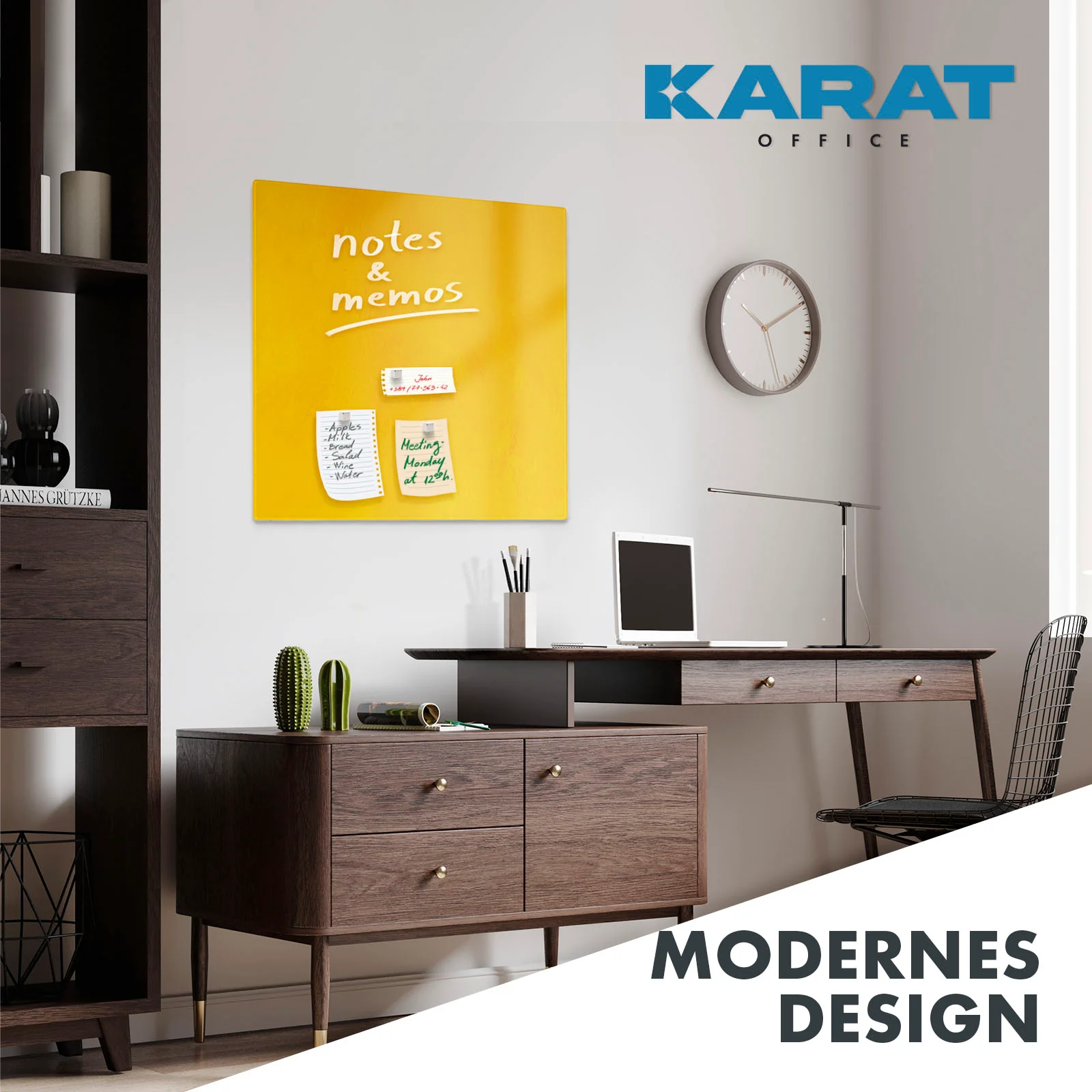 Designerska szklana tablica na notatki | Z nadrukiem | Z magnesami i materiałem montażowym | W 2 kolorach - Image 14