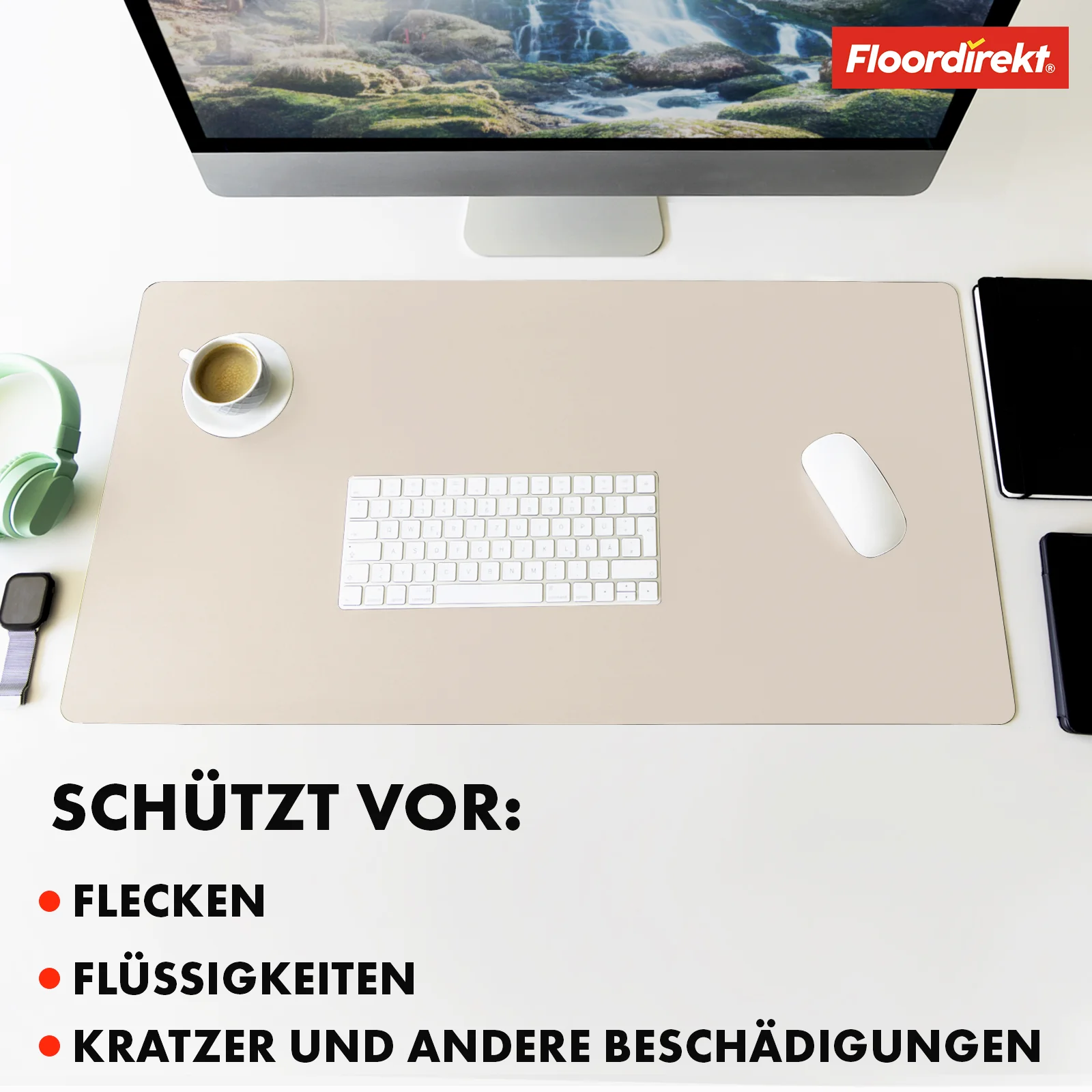 Podkładka na biurko | Nero | Łatwa w pielęgnacji, miękka imitacja skóry | Dostępna w wielu kolorach i rozmiarach - Image 14