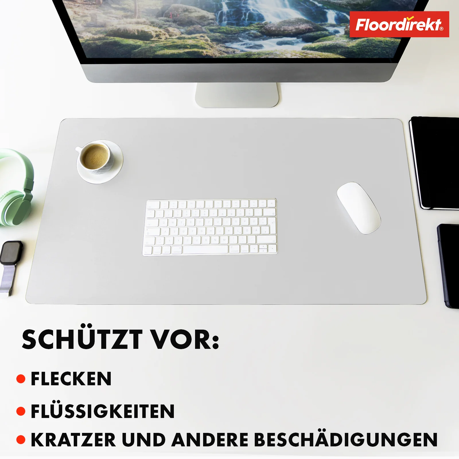 Podkładka na biurko | Nero | Łatwa w pielęgnacji, miękka imitacja skóry | Dostępna w wielu kolorach i rozmiarach - Image 54