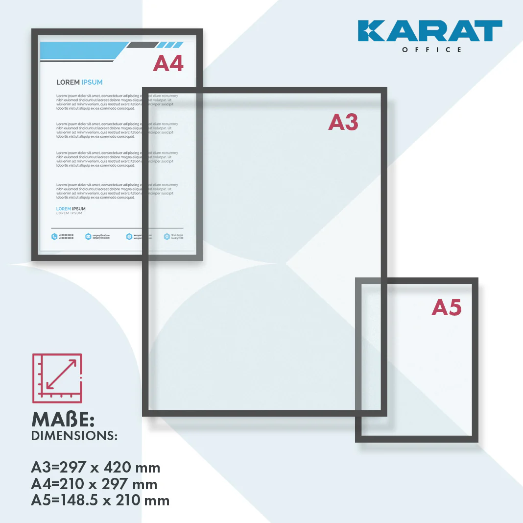 Uchwyt na dokumenty | Magnetyczny | W formacie DIN A3, A4 lub A5 | Zestaw 5 sztuk - Image 11