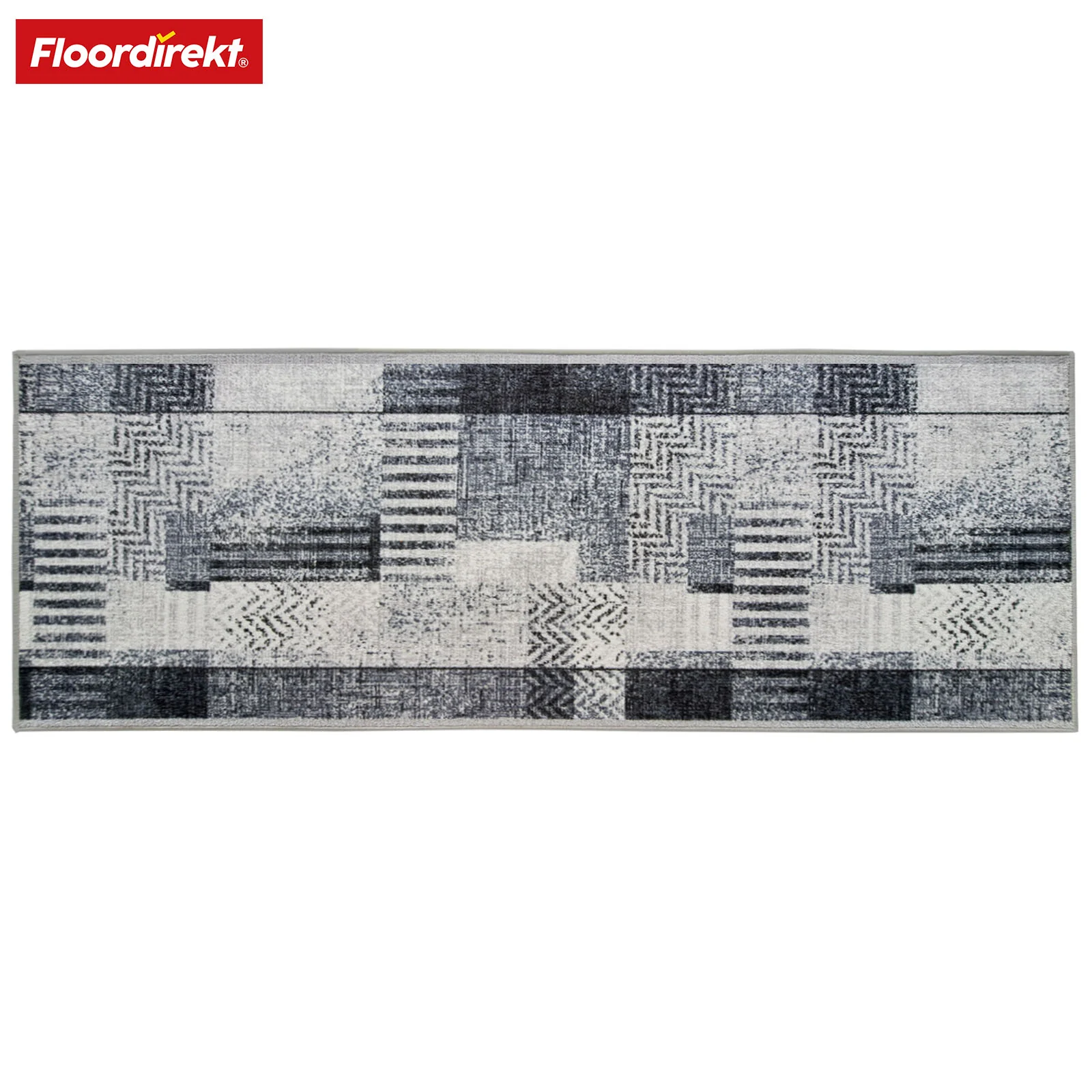Dywan na miarę | Cordoba | odcienie szarości z wzorem | antypoślizgowy i wytrzymały | szerokość 80 cm - Image 3