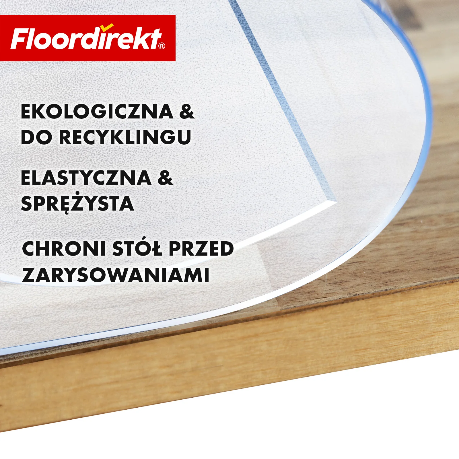 Folia na stół | Neo Milky | Półprzezroczysta folia ochronna na stół w kolorze mlecznobiałym z fazowaną krawędzią na wymiar - Image 4