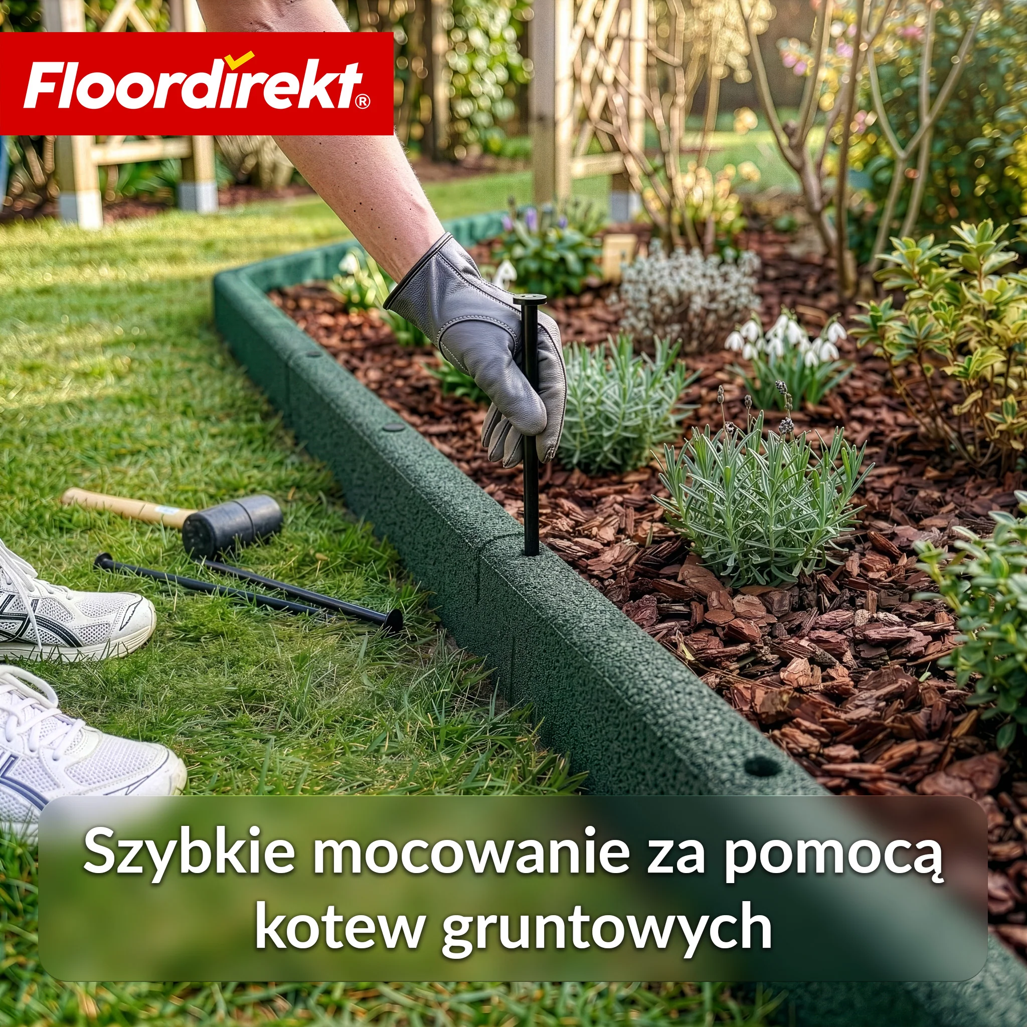 Gumowy krawężnik | Elastyczna obrzeże trawnikowe i obrzeże rabat z recyklingowanej gumy do ogrodu, ścieżek i tarasu - Image 13