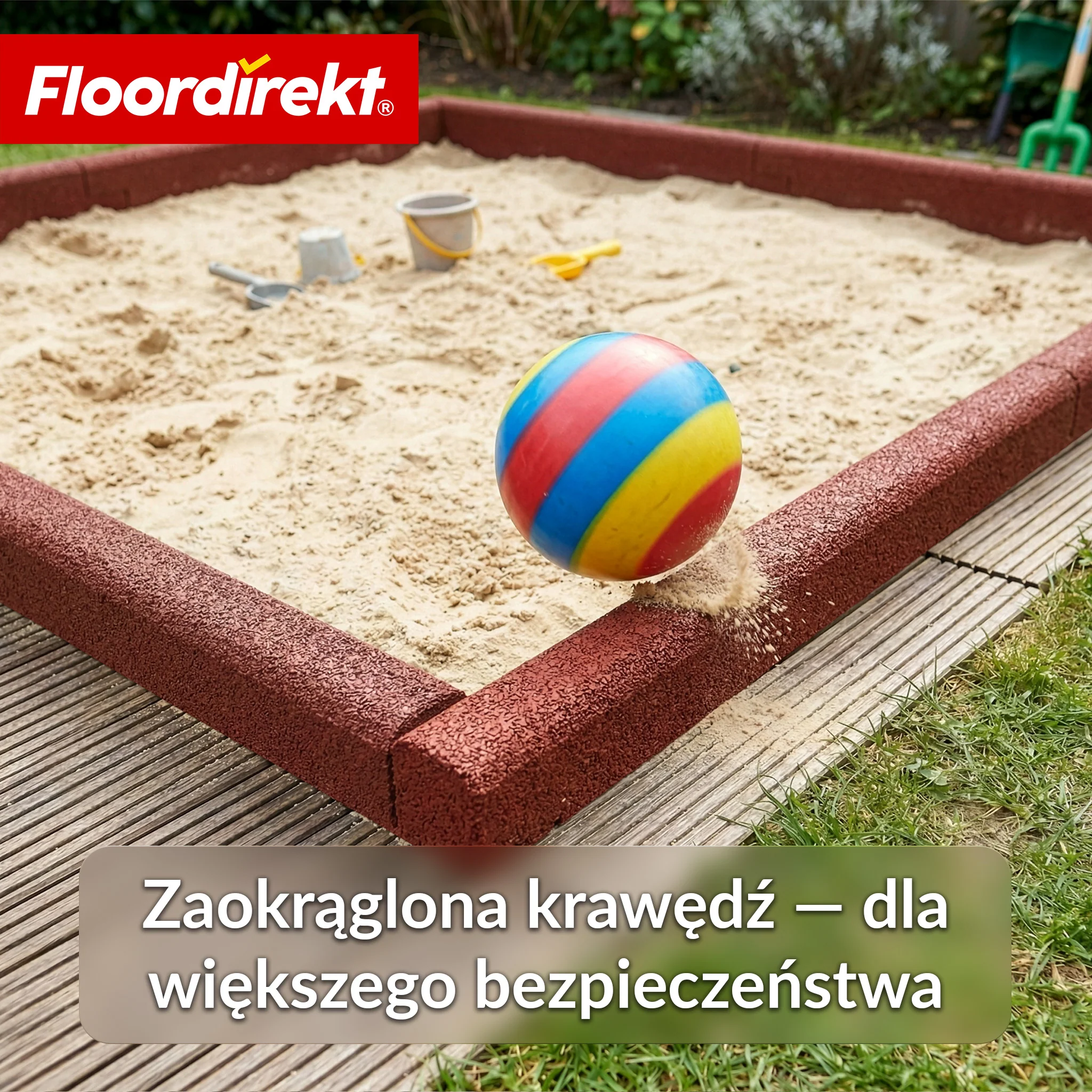 Gumowy krawężnik | Elastyczna obrzeże trawnikowe i obrzeże rabat z recyklingowanej gumy do ogrodu, ścieżek i tarasu - Image 3