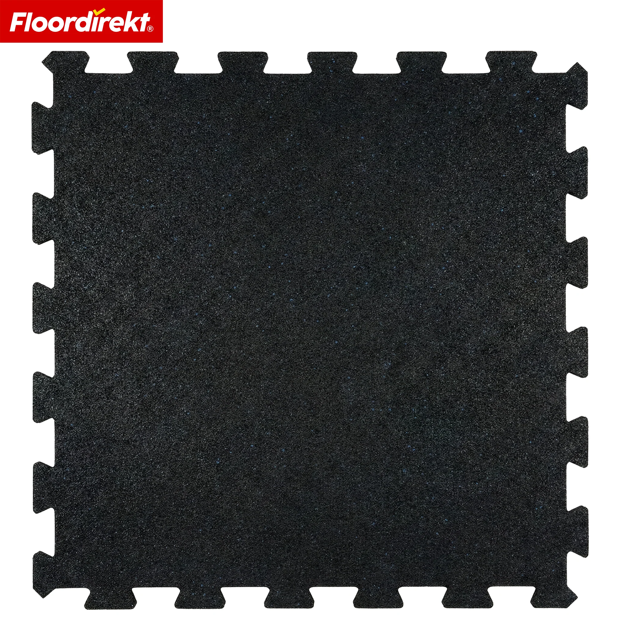 Gumowa mata zatrzaskowa | Wytrzymała mata ochronna pod sprzęt fitness i do stref roboczych | 50 x 50 cm - Image 2