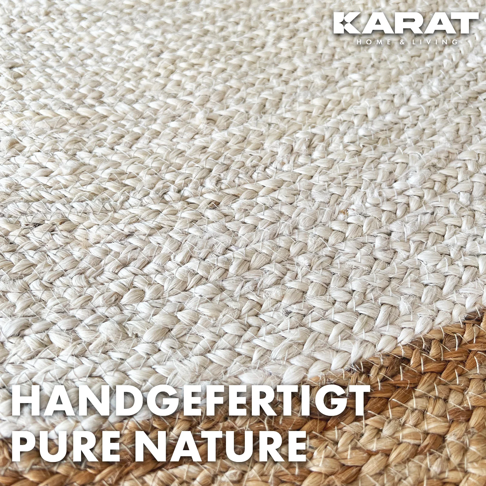 Dywan jutowy | Okrągły | Ręcznie tkany | Wykonany z naturalnych włókien | W różnych wzorach - Image 21