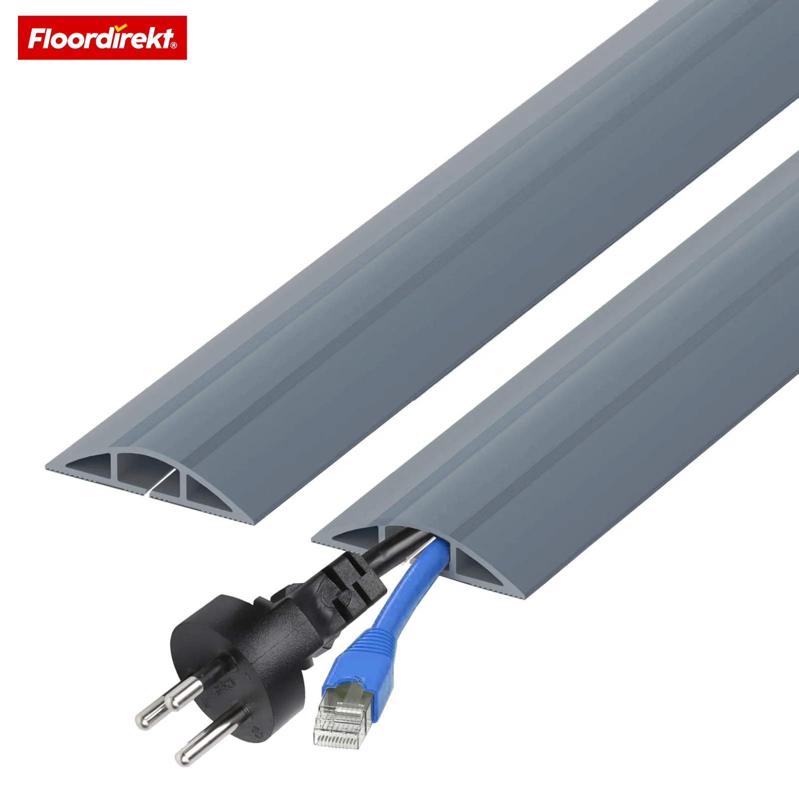 Kanał kablowy podłogowy „Cable Guard” | Antypoślizgowa osłona kabli i ochrona przed potknięciem | Elastyczny, przycinany & na 2 kable do 8 mm Ø - Image 12