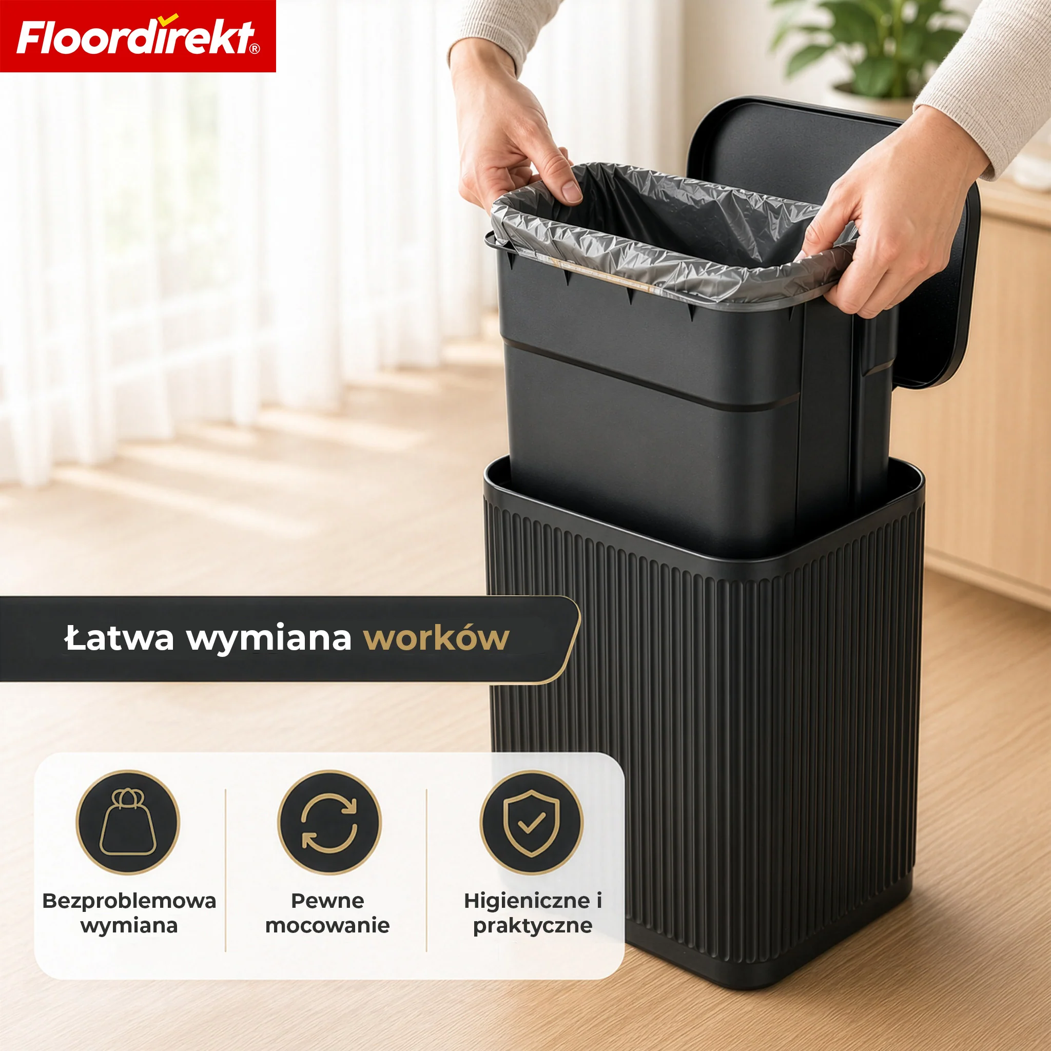 Kosz na śmieci | Miles | Nowoczesny kosz pedałowy z funkcją cichego zamykania i wyjmowanym pojemnikiem wewnętrznym - Image 35