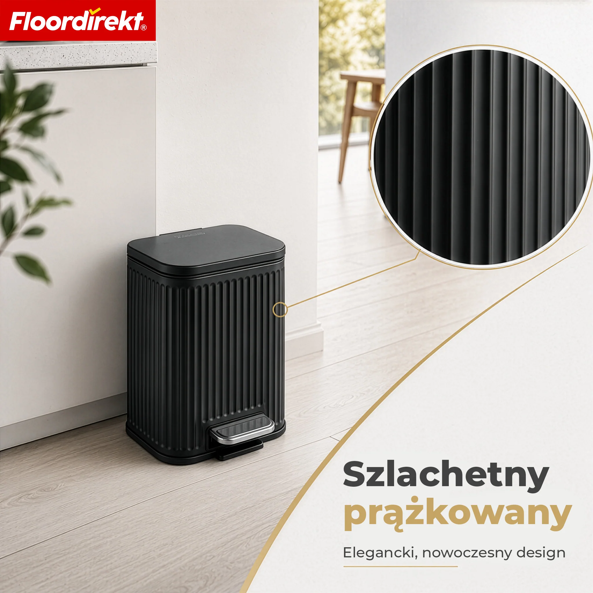 Kosz na śmieci | Miles | Nowoczesny kosz pedałowy z funkcją cichego zamykania i wyjmowanym pojemnikiem wewnętrznym - Image 4