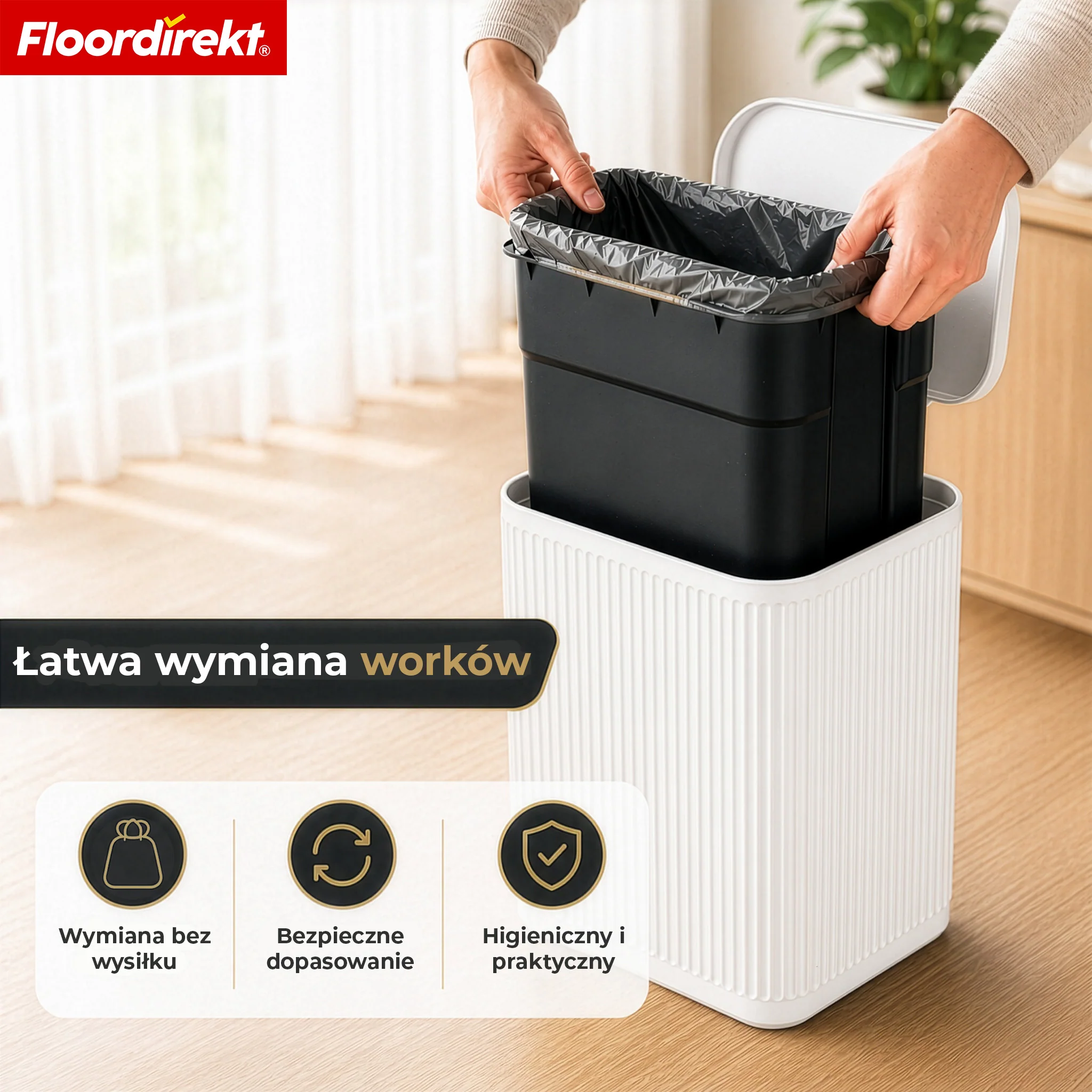 Kosz na śmieci | Miles | Nowoczesny kosz pedałowy z funkcją cichego zamykania i wyjmowanym pojemnikiem wewnętrznym - Image 71