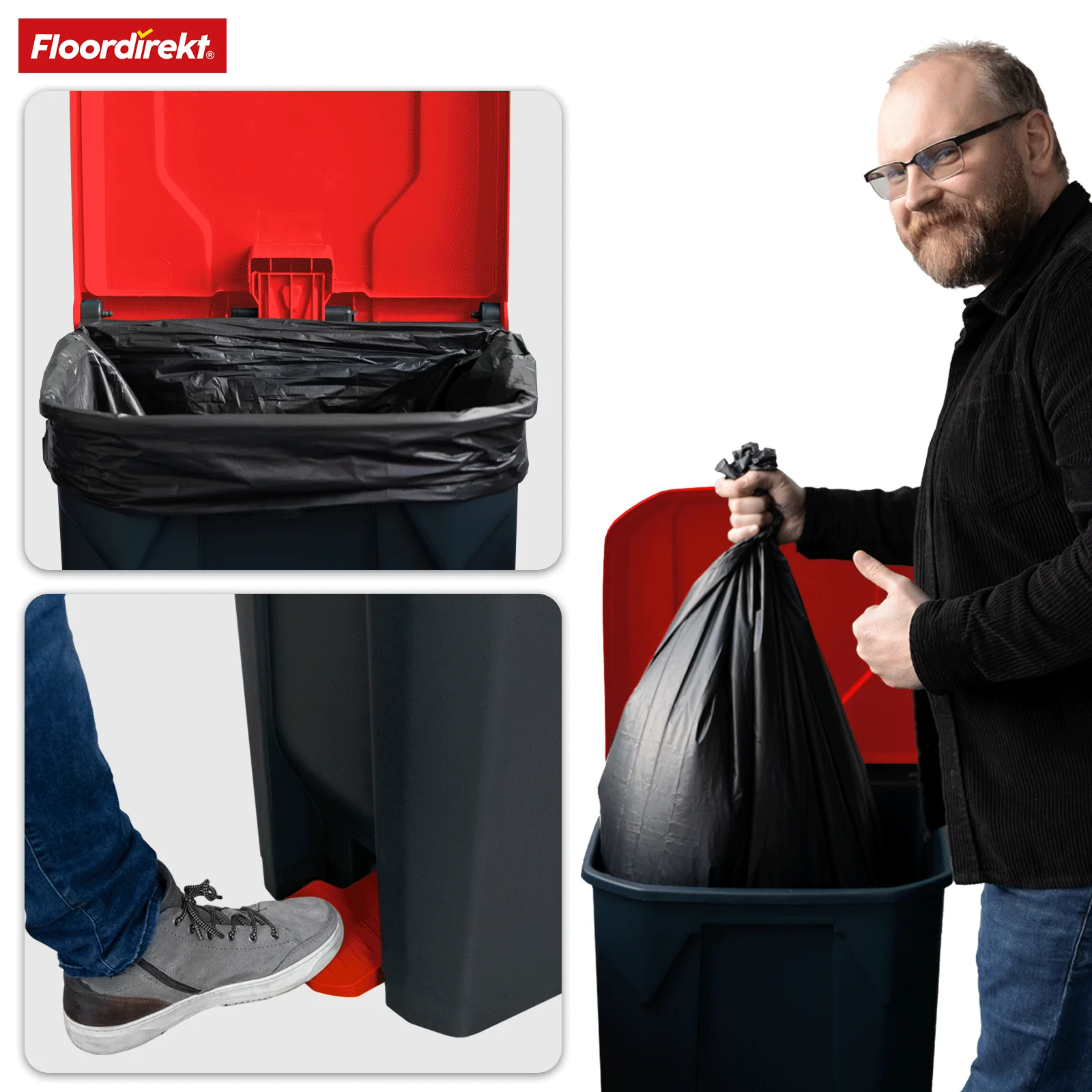 Pojemnik na odpady | Olaf | Wytrzymały pojemnik na odpady | Do użytku domowego, biurowego i komercyjnego | Różne kolory i rozmiary - Image 19