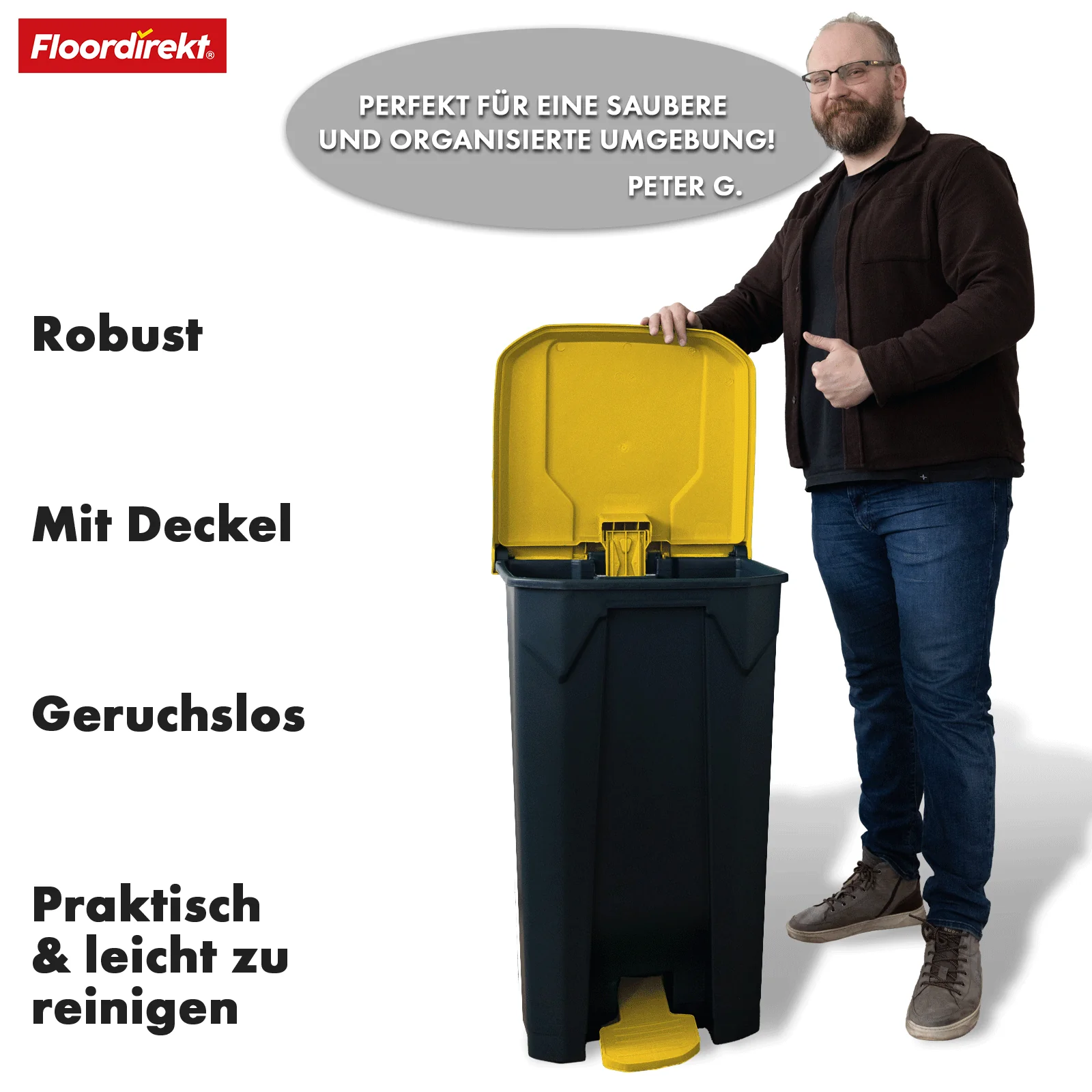 Pojemnik na odpady | Olaf | Wytrzymały pojemnik na odpady | Do użytku domowego, biurowego i komercyjnego | Różne kolory i rozmiary - Image 4