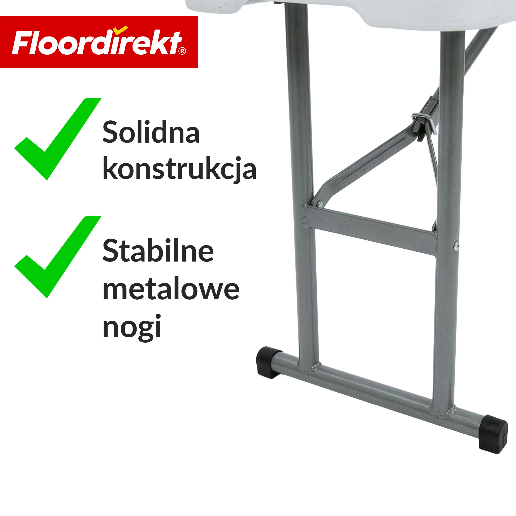 Ławka ogrodowa | Chiba | Składana ławka 183 cm w kolorze białym, odporna na warunki atmosferyczne i do 320 kg obciążenia - Image 6