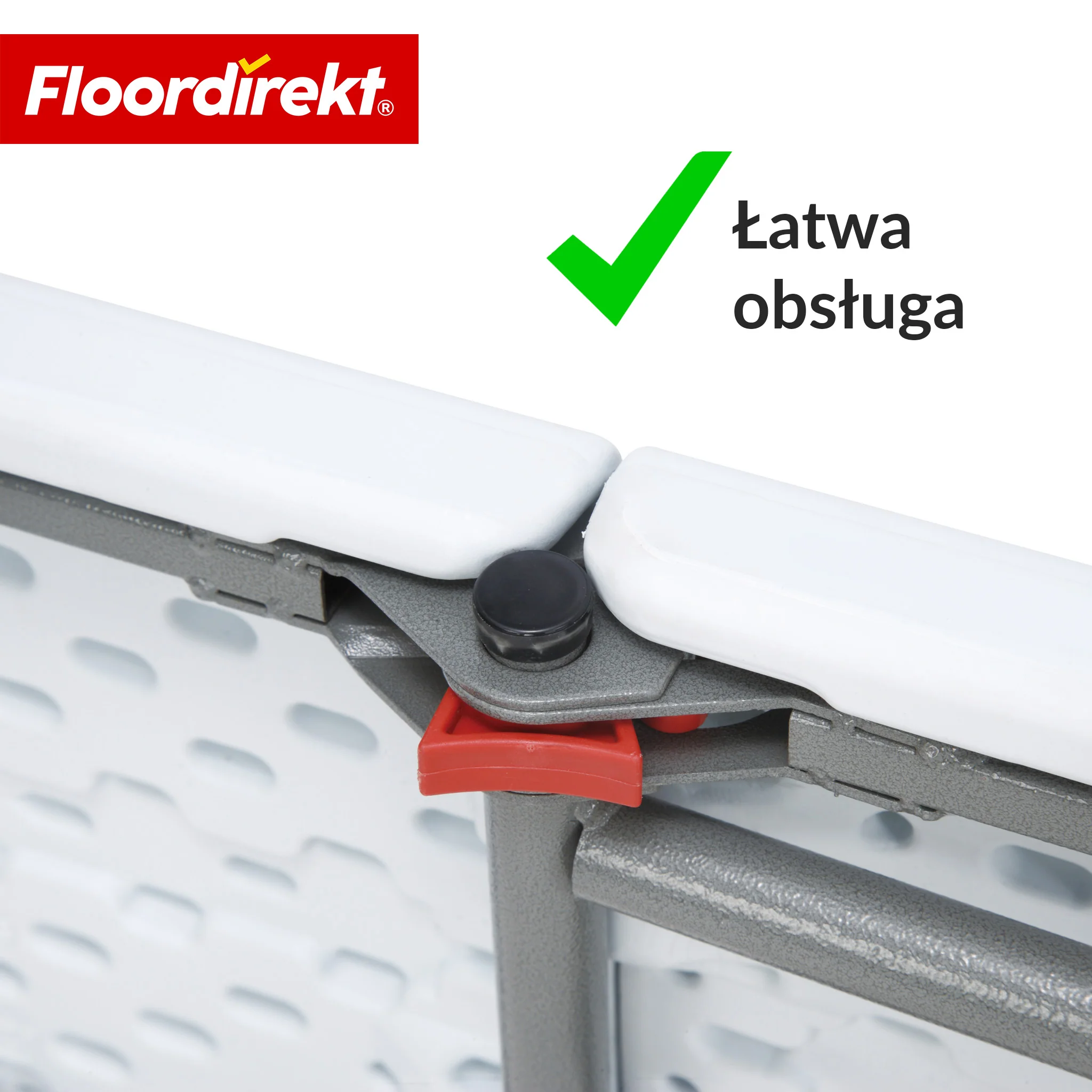 Ławka ogrodowa | Chiba | Składana ławka 183 cm w kolorze białym, odporna na warunki atmosferyczne i do 320 kg obciążenia - Image 7