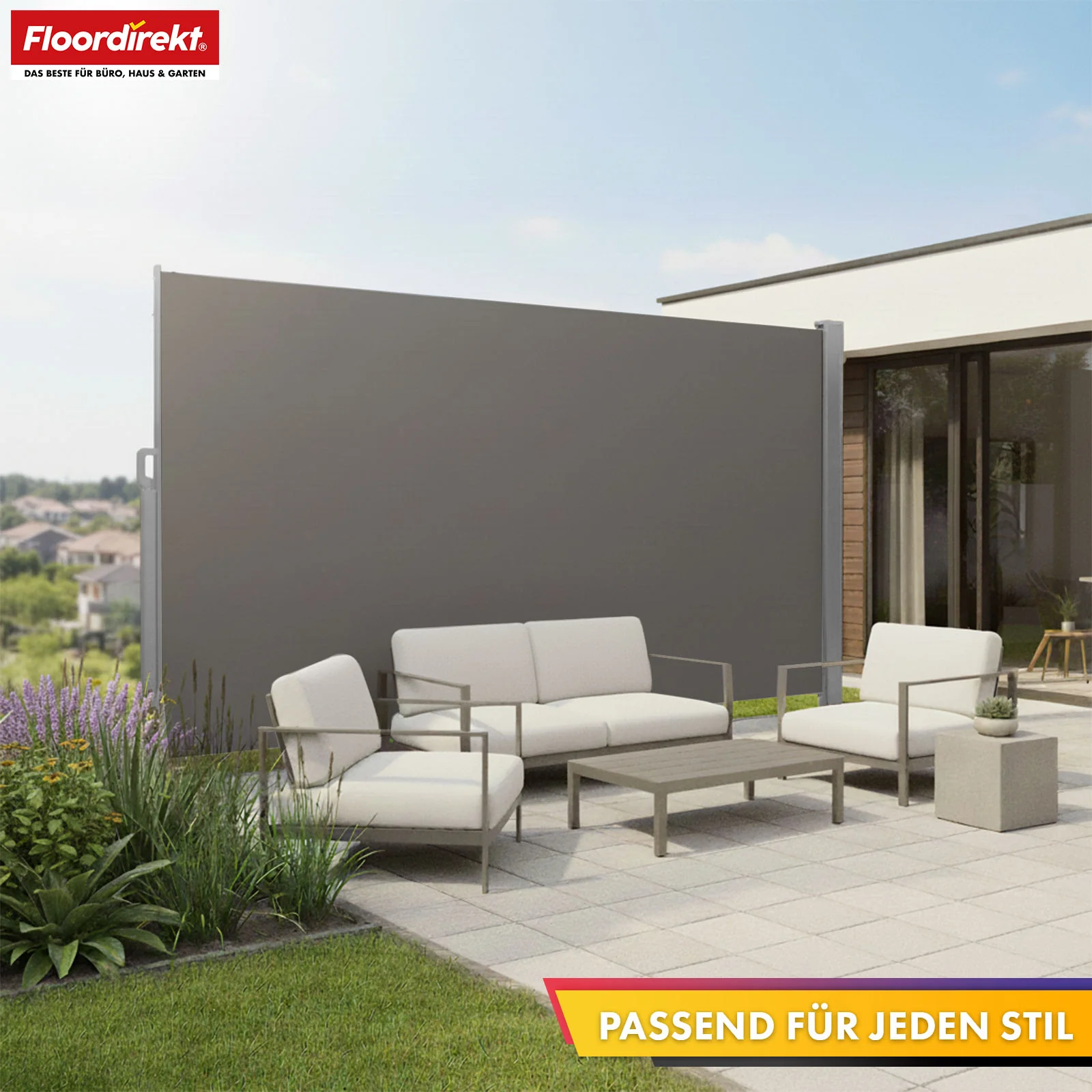 Markiza boczna aluminiowa | Osłona przeciwsłoneczna i prywatności na taras, balkon i do ogrodu | Ochrona UV, nieprzezroczysta i wodoodporna | Różne kolory i rozmiary - Image 15