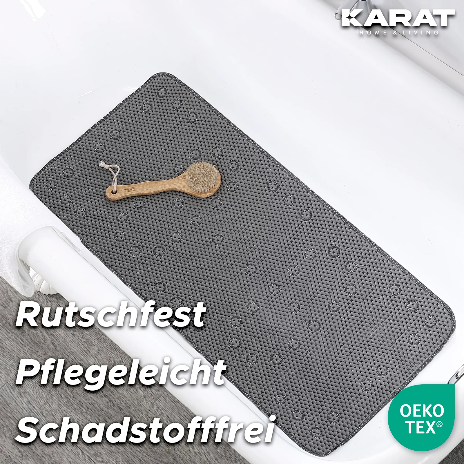 Mata do kąpieli | Azure | Antypoślizgowa mata z miękkiej pianki z przyssawkami | Dostępna w czterech kolorach - Image 27