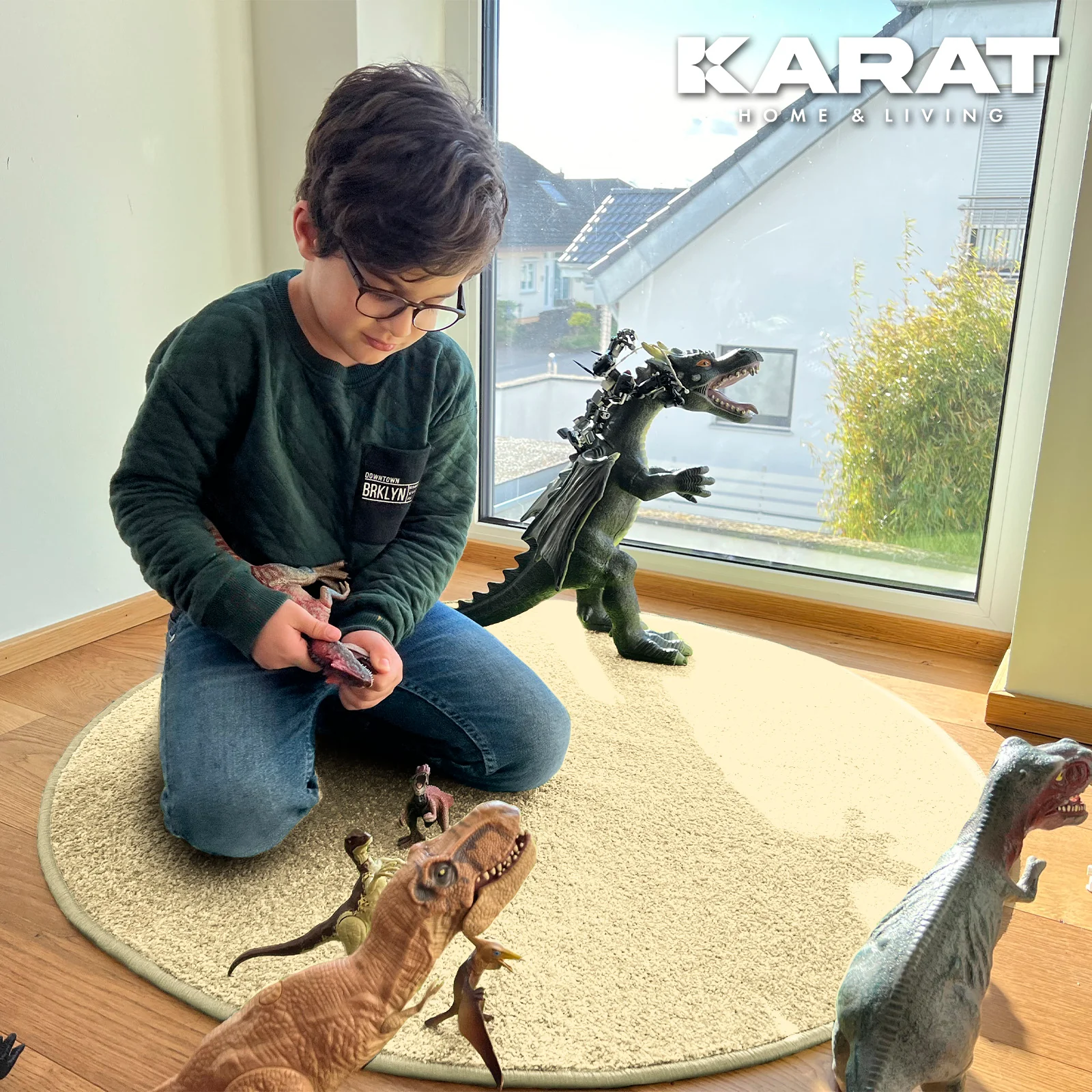 Dywanik do zabawy dla dzieci | Crocodile | Okrągły | Może być używany pojedynczo | Jednokolorowy - Image 15