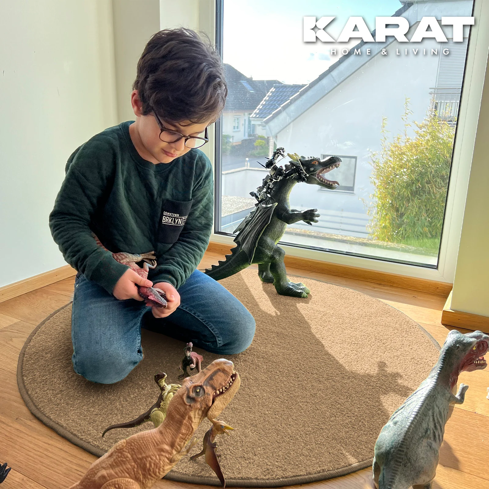 Dywanik do zabawy dla dzieci | Crocodile | Okrągły | Może być używany pojedynczo | Jednokolorowy - Image 29