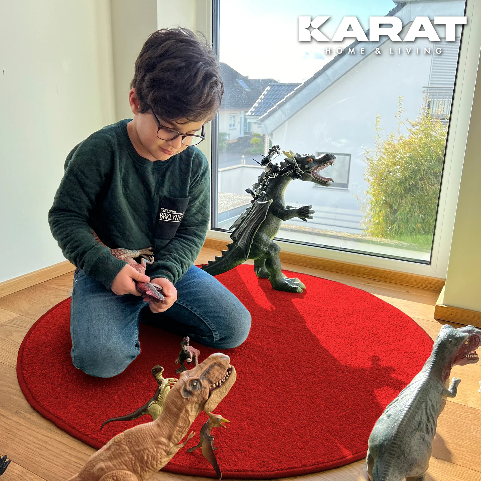 Dywanik do zabawy dla dzieci | Crocodile | Okrągły | Może być używany pojedynczo | Jednokolorowy - Image 36