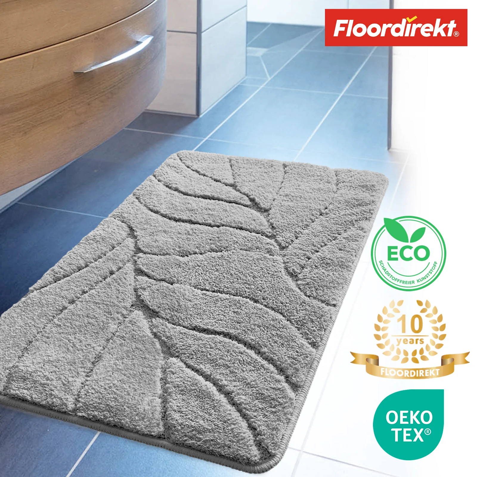 Mata do kąpieli | Maris | Puszysta mata do kąpieli ze strukturą liści | Dostępna w różnych kolorach i rozmiarach - Image 8