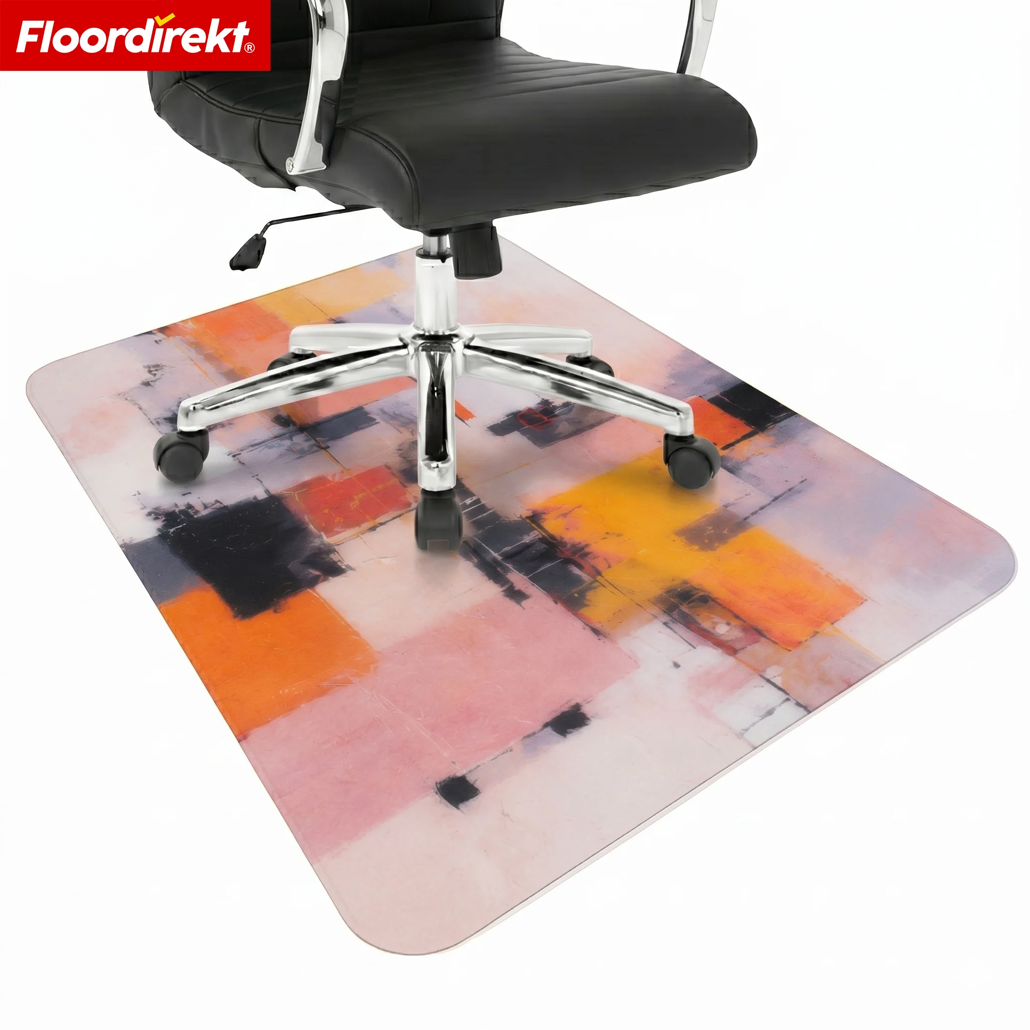 Designowa mata ochronna na podłogę | Wytrzymała podkładka pod krzesło biurowe ze specjalnego PVC do biura i home office | 80 x 118 cm - Image 21