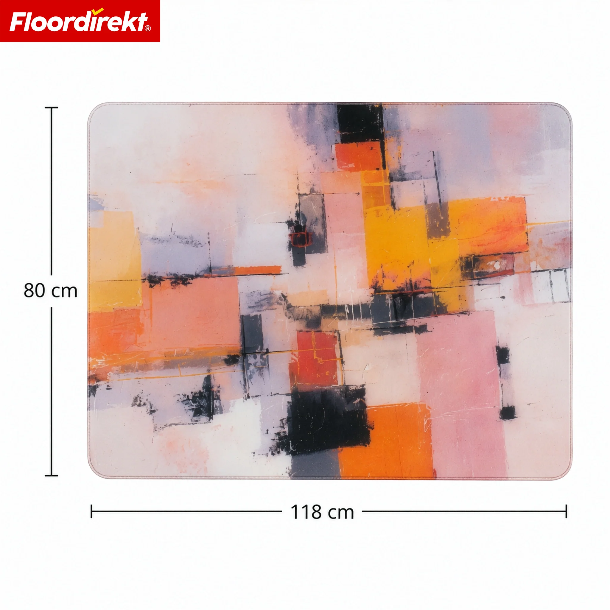 Designowa mata ochronna na podłogę | Wytrzymała podkładka pod krzesło biurowe ze specjalnego PVC do biura i home office | 80 x 118 cm - Image 23