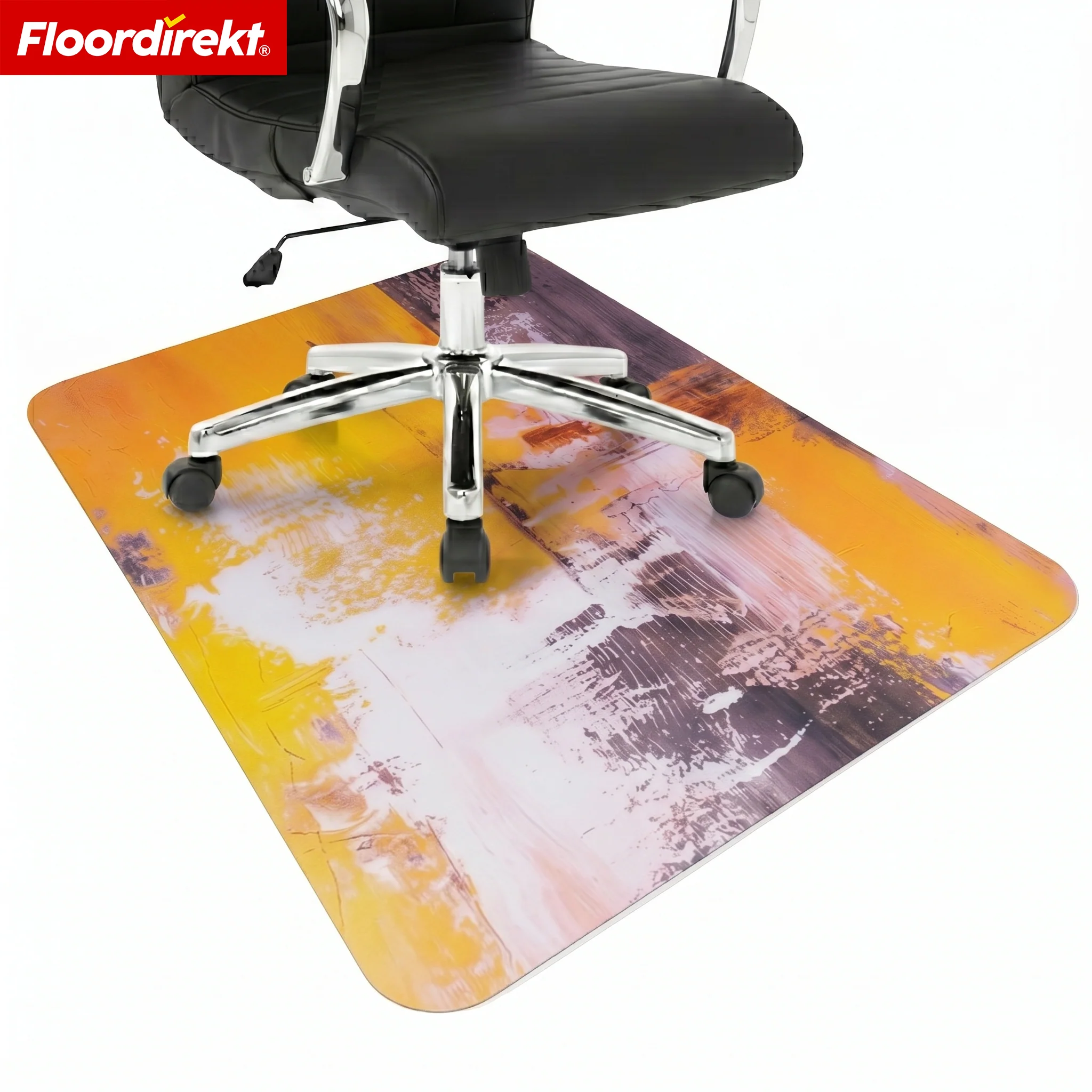 Designowa mata ochronna na podłogę | Wytrzymała podkładka pod krzesło biurowe ze specjalnego PVC do biura i home office | 80 x 118 cm - Image 31
