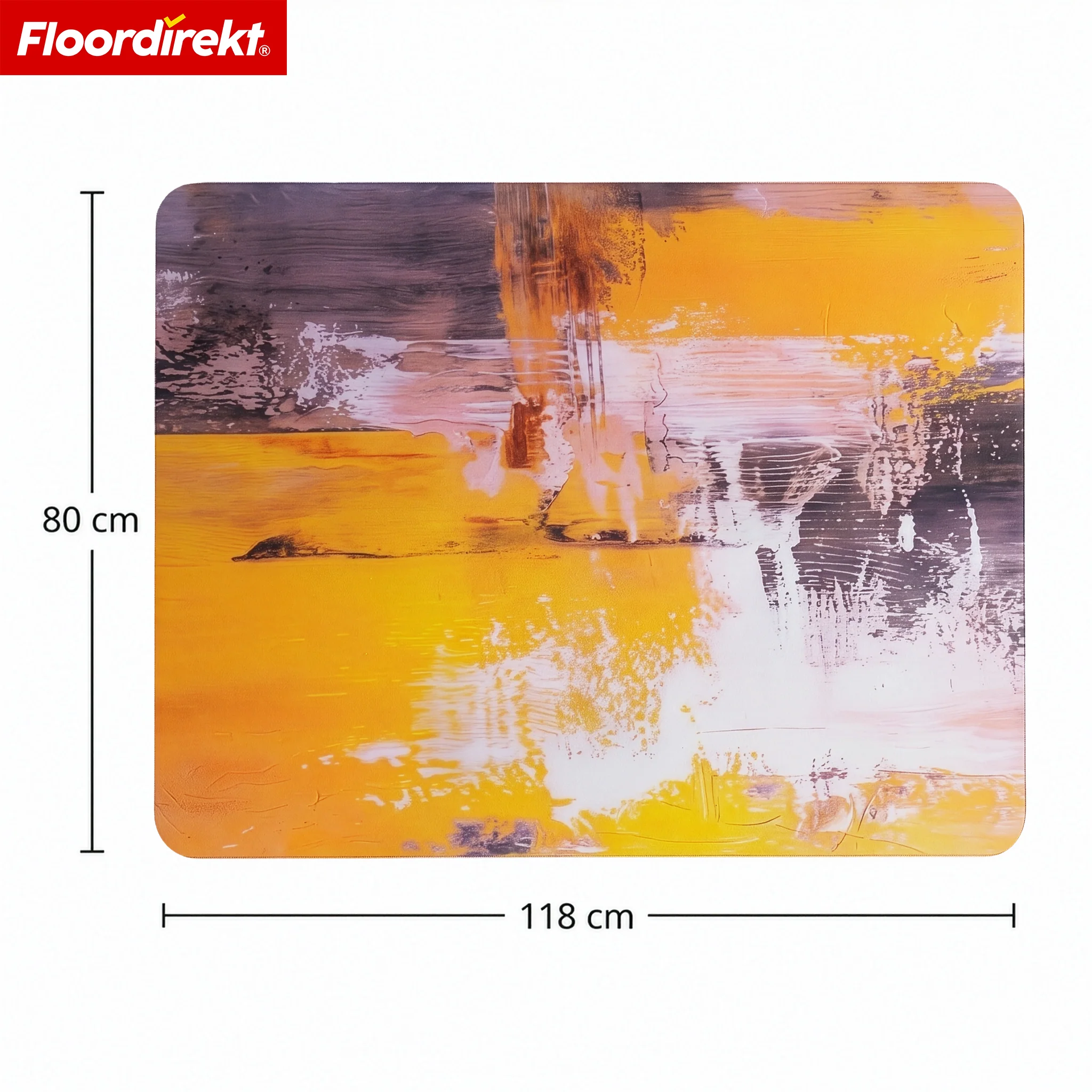 Designowa mata ochronna na podłogę | Wytrzymała podkładka pod krzesło biurowe ze specjalnego PVC do biura i home office | 80 x 118 cm - Image 33