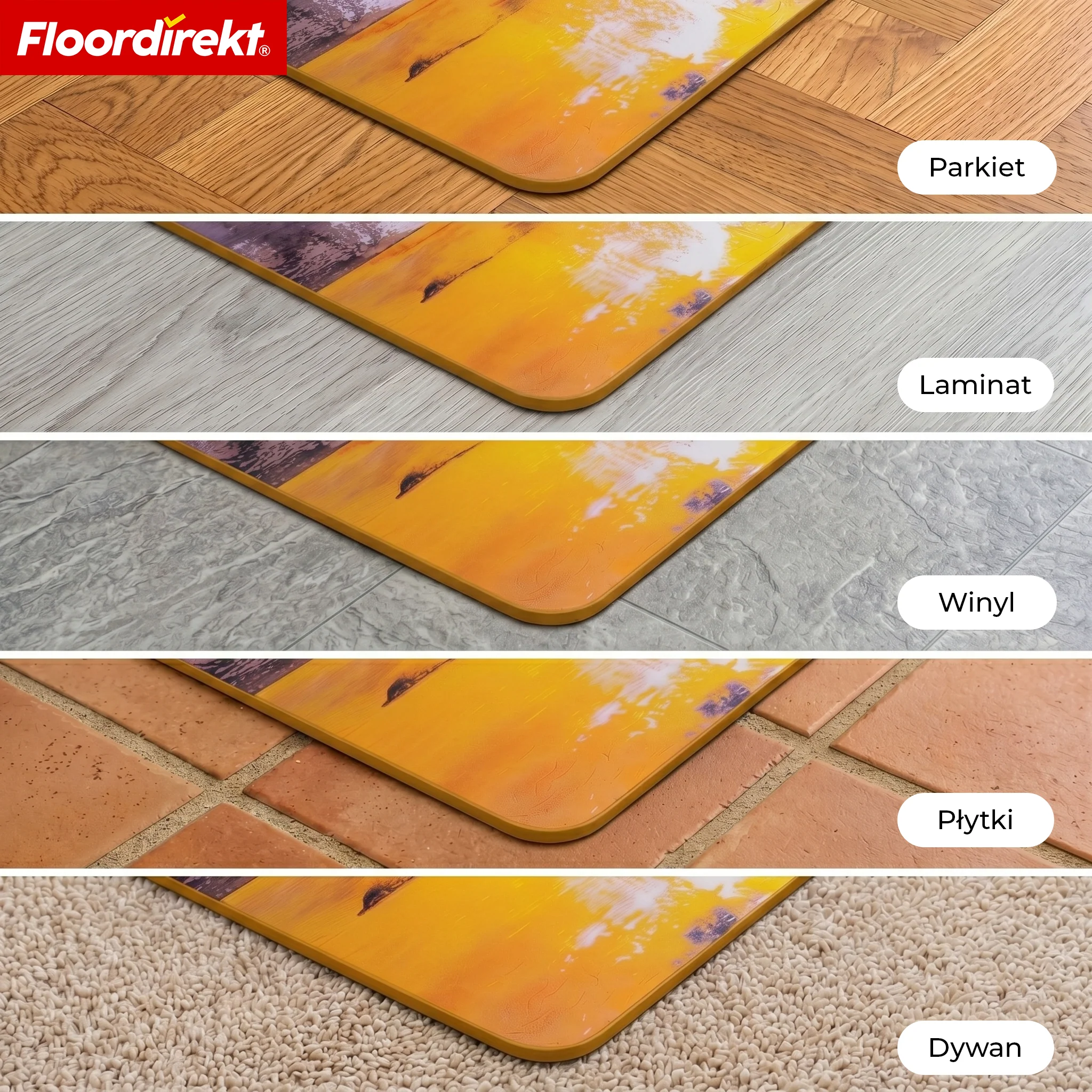 Designowa mata ochronna na podłogę | Wytrzymała podkładka pod krzesło biurowe ze specjalnego PVC do biura i home office | 80 x 118 cm - Image 36