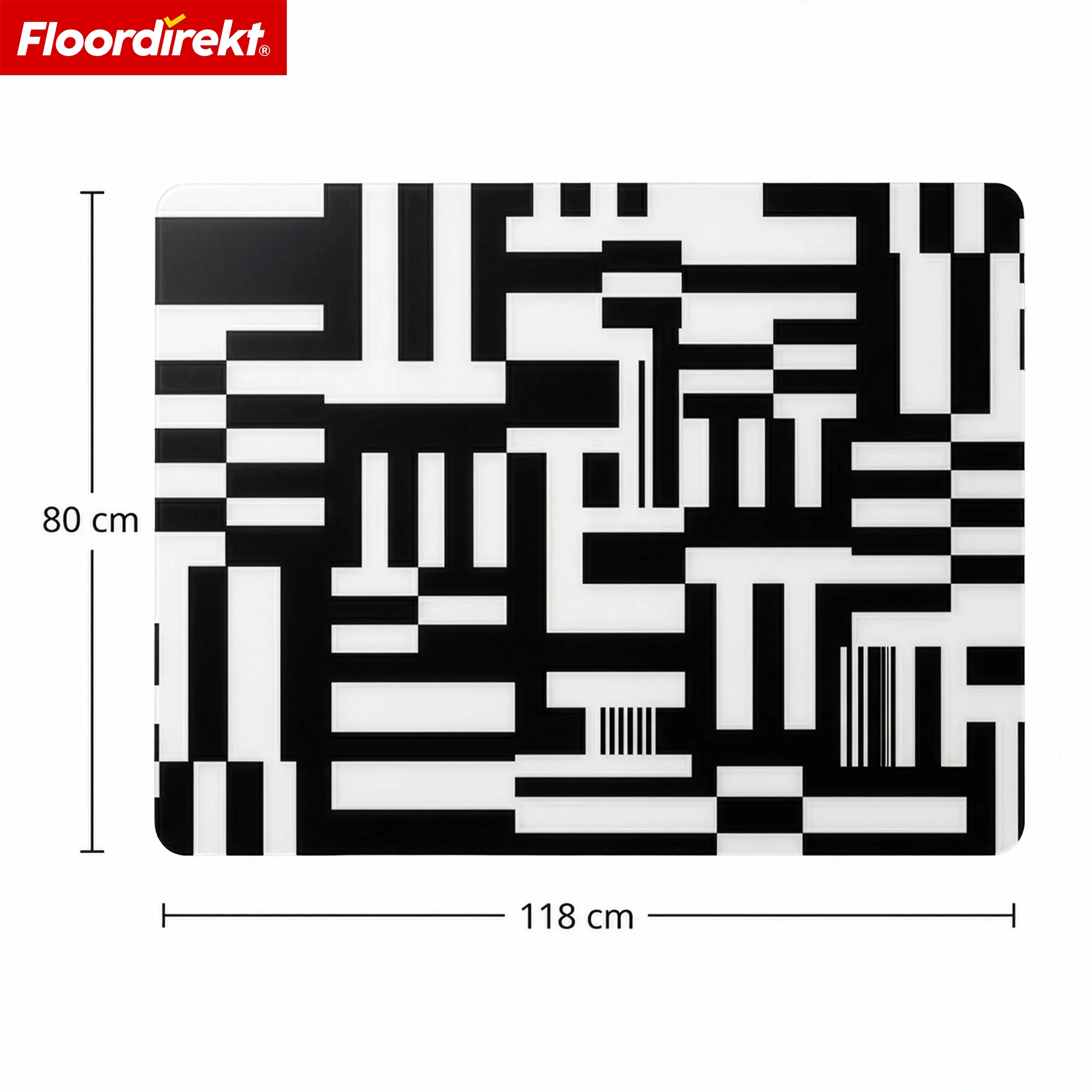 Designowa mata ochronna na podłogę | Wytrzymała podkładka pod krzesło biurowe ze specjalnego PVC do biura i home office | 80 x 118 cm - Image 43