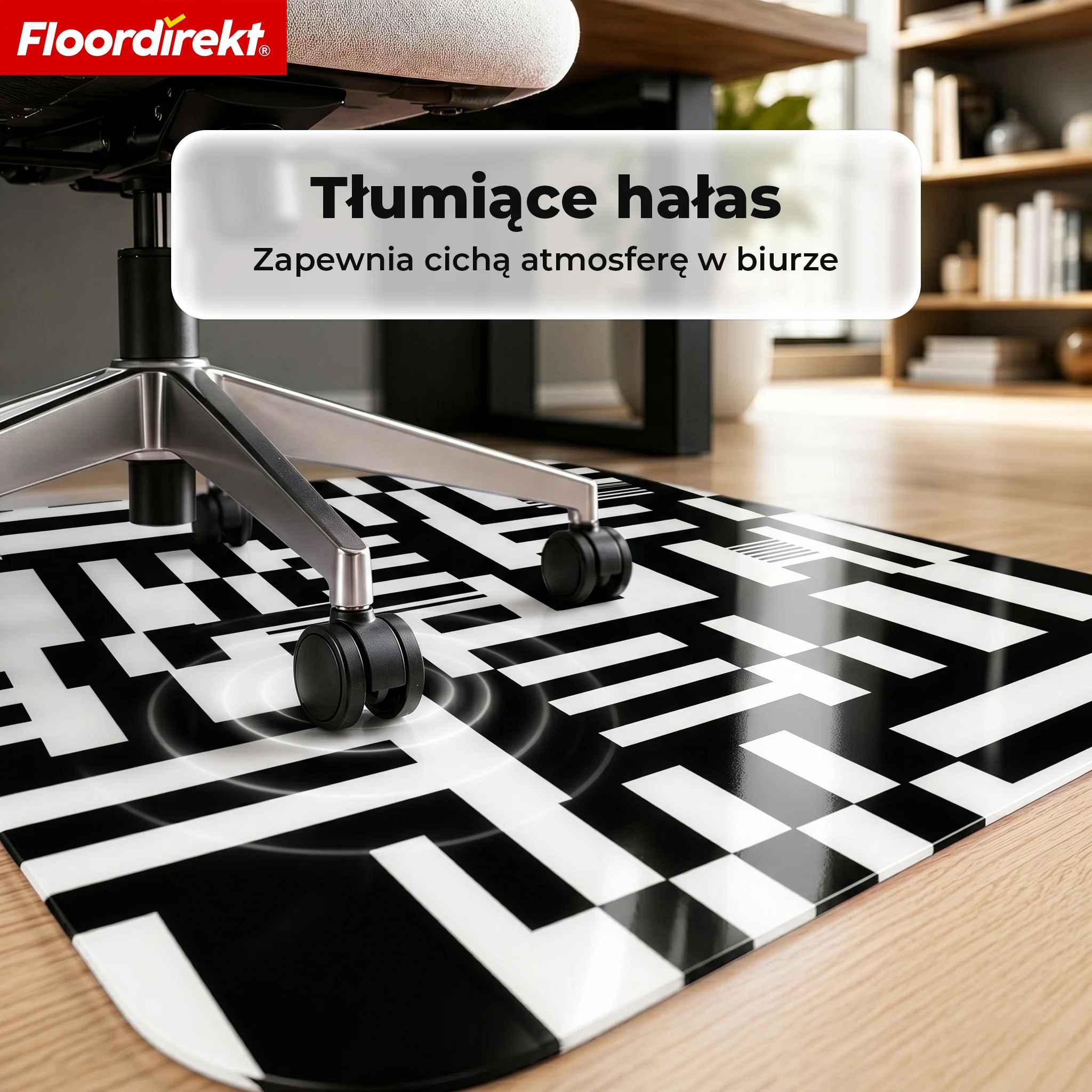 Designowa mata ochronna na podłogę | Wytrzymała podkładka pod krzesło biurowe ze specjalnego PVC do biura i home office | 80 x 118 cm - Image 49