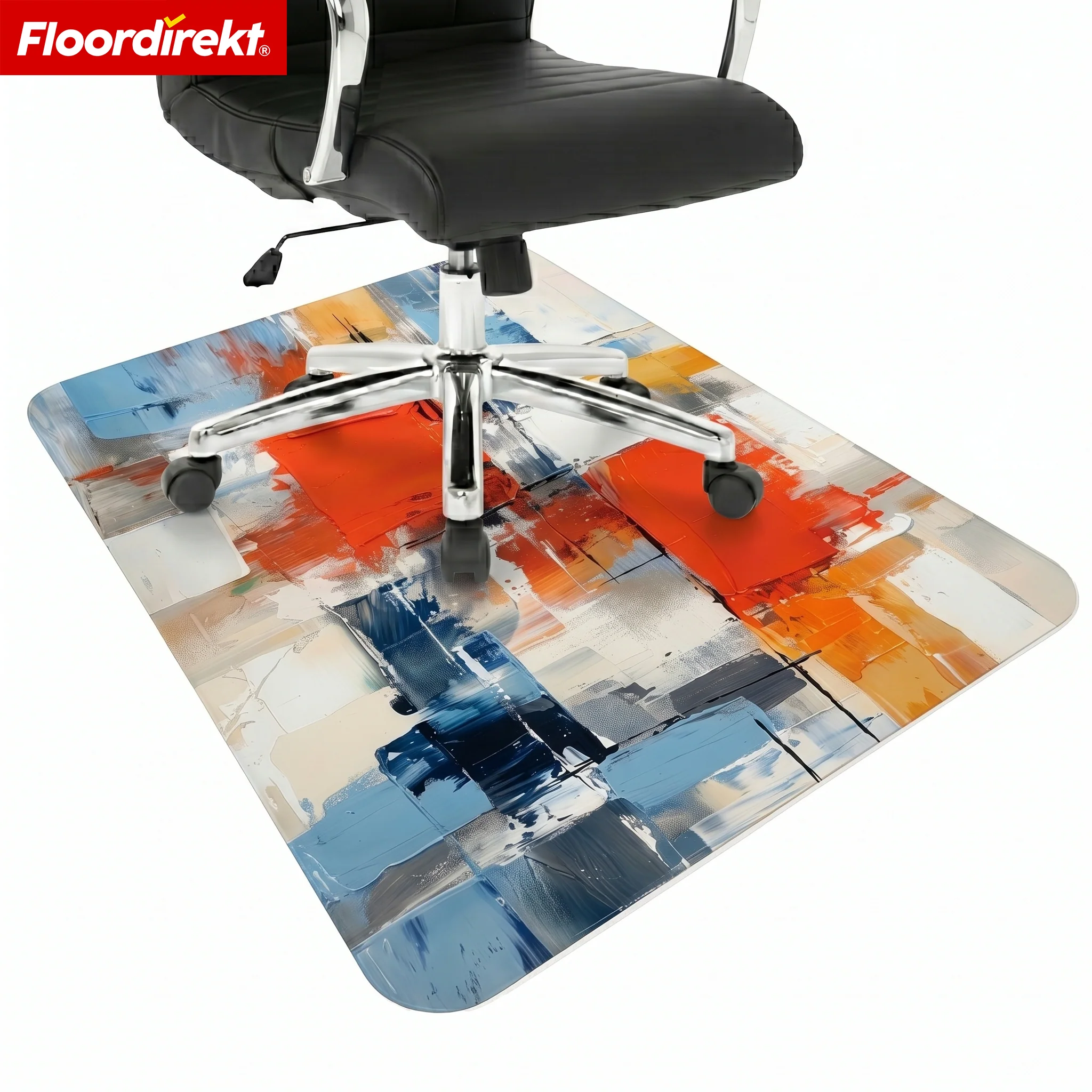 Designowa mata ochronna na podłogę | Wytrzymała podkładka pod krzesło biurowe ze specjalnego PVC do biura i home office | 80 x 118 cm - Image 51