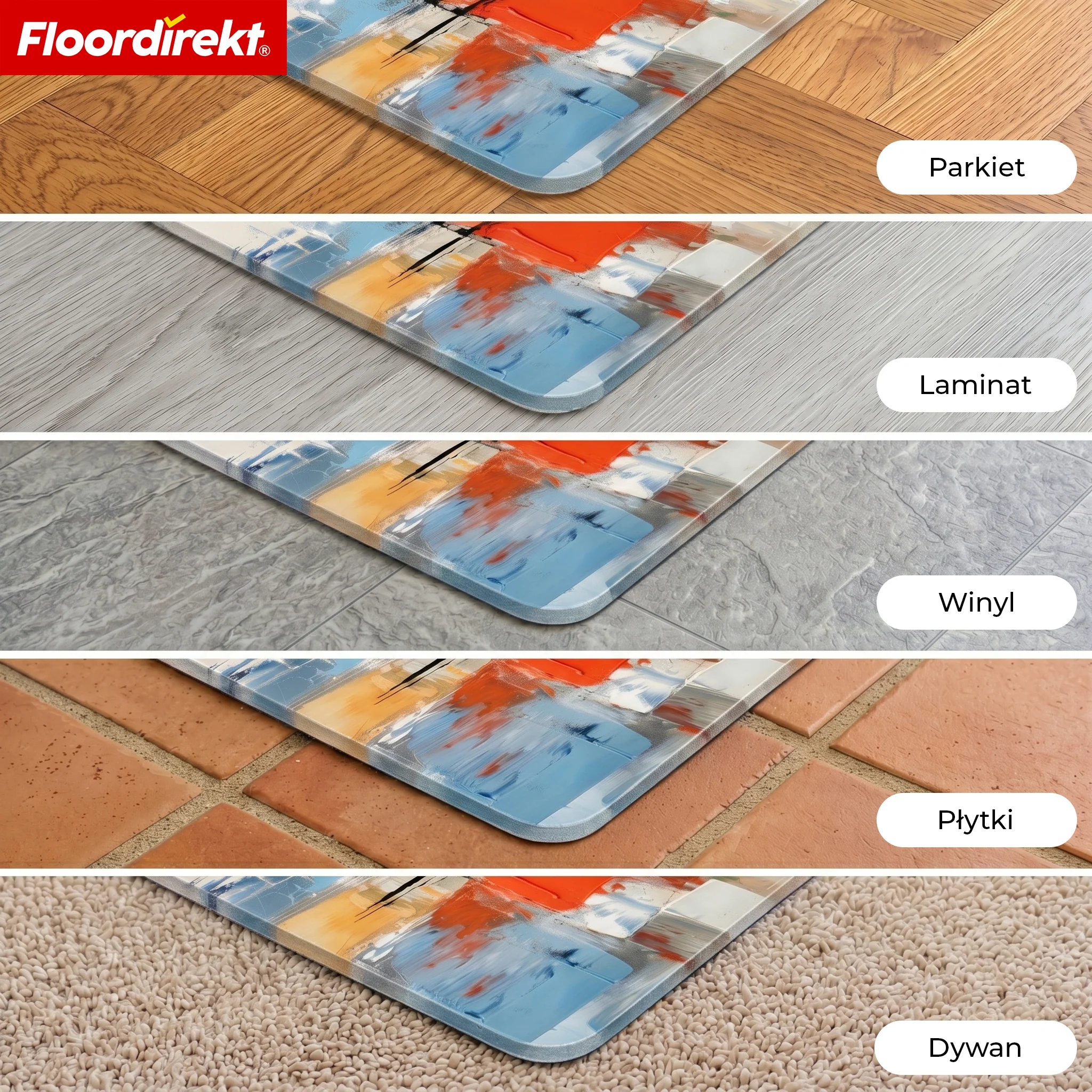 Designowa mata ochronna na podłogę | Wytrzymała podkładka pod krzesło biurowe ze specjalnego PVC do biura i home office | 80 x 118 cm - Image 56
