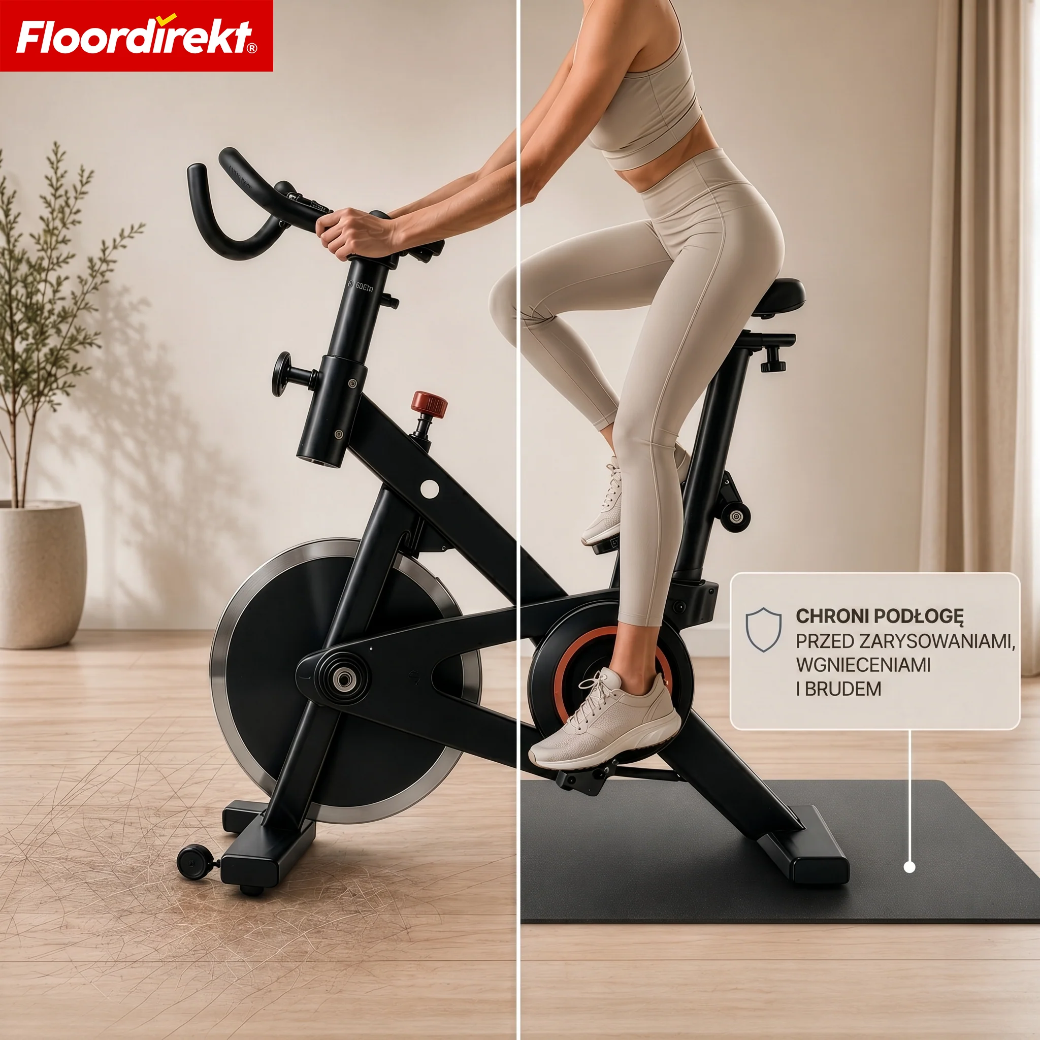 Mata ochronna podłogowa | Sparta | Antypoślizgowa mata pod sprzęt fitness do bieżni i orbitreka - Image 7