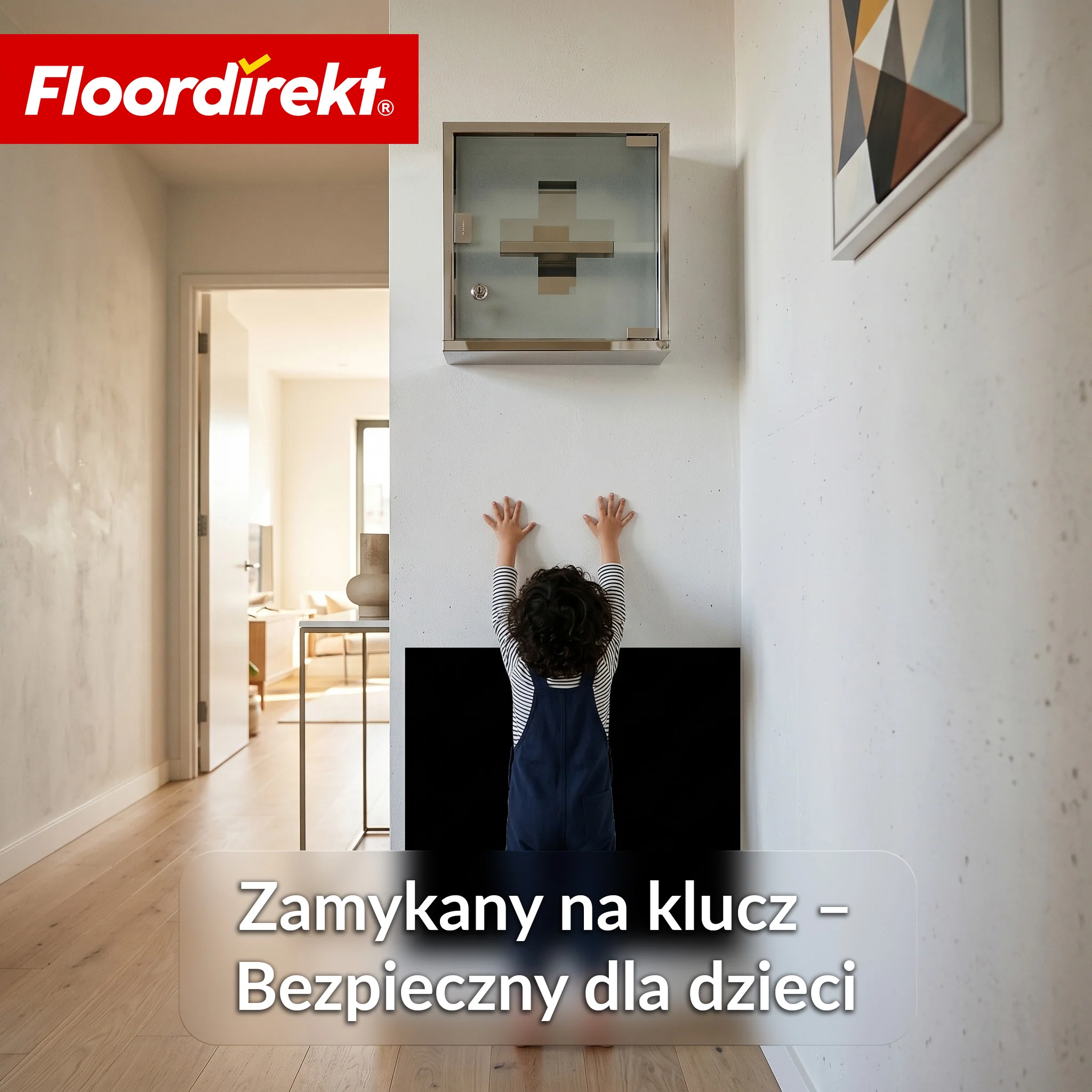 Szafka na leki | Allen | Zamykana szafka medyczna ze stali nierdzewnej lub biała malowana proszkowo | Szafka na leki z drzwiczkami szklanymi - Image 3