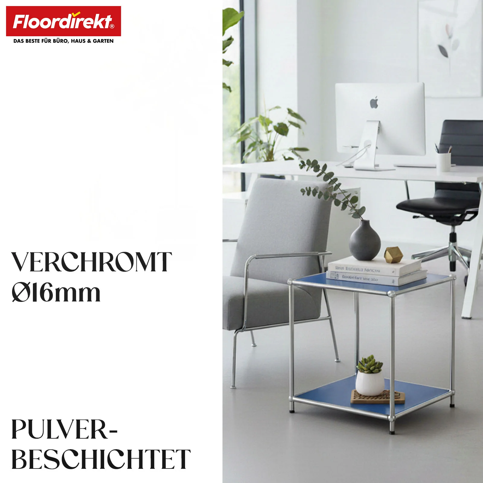 Regał metalowy | Concept Epure MK-012 | Otwarty regał pomocniczy i do przechowywania z 2 półkami | Dostępny w kilku kolorach - Image 27