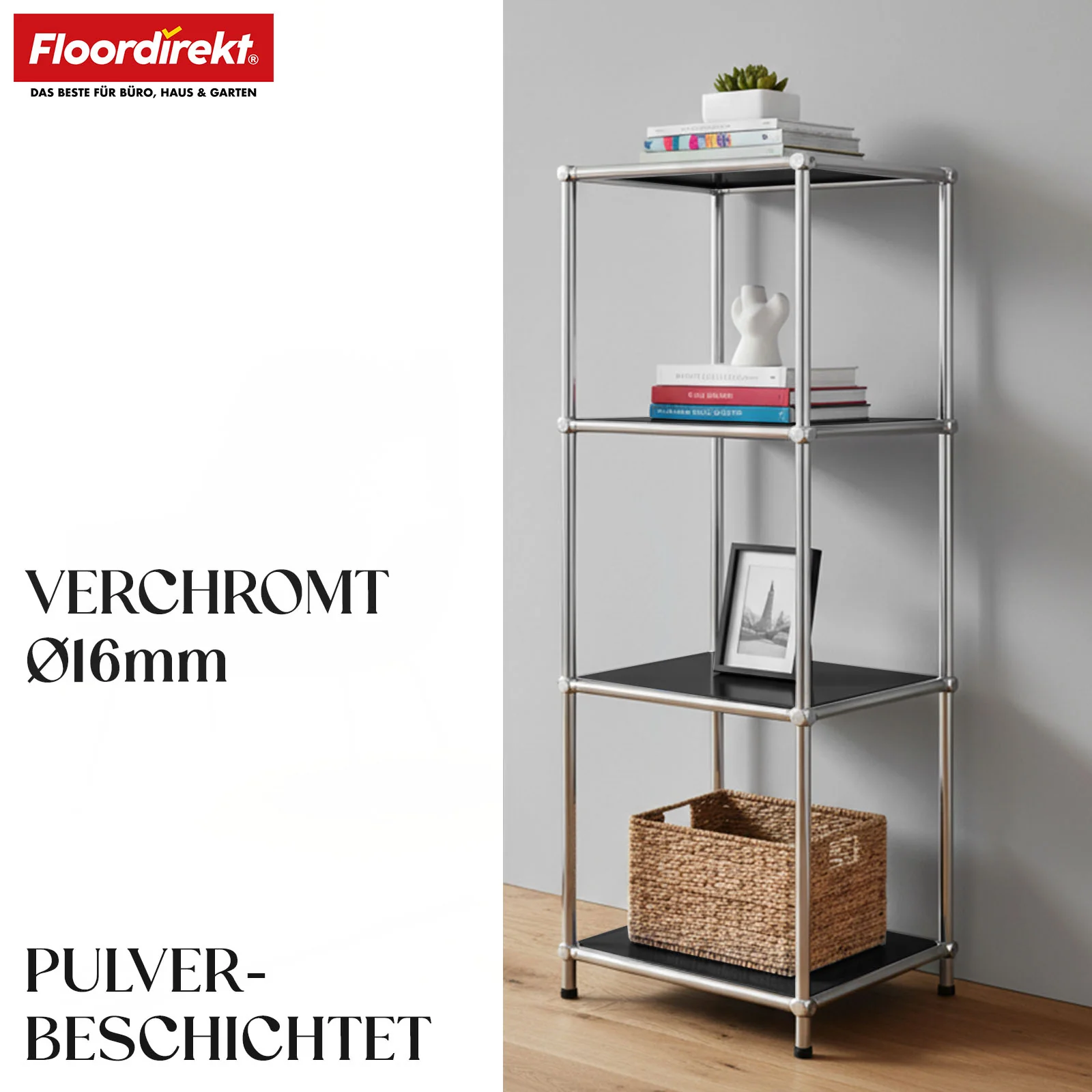 Regał metalowy | Concept Epure MK-005 | 4-poziomowy regał z otwartymi półkami | Dostępny w kilku kolorach - Image 11