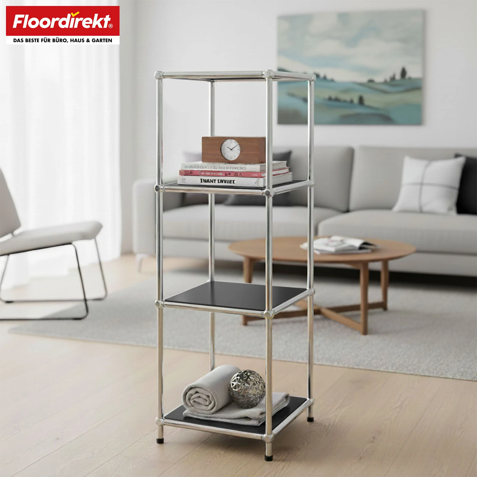 Regał metalowy | Concept Epure MK-005 | 4-poziomowy regał z otwartymi półkami | Dostępny w kilku kolorach - Image 16
