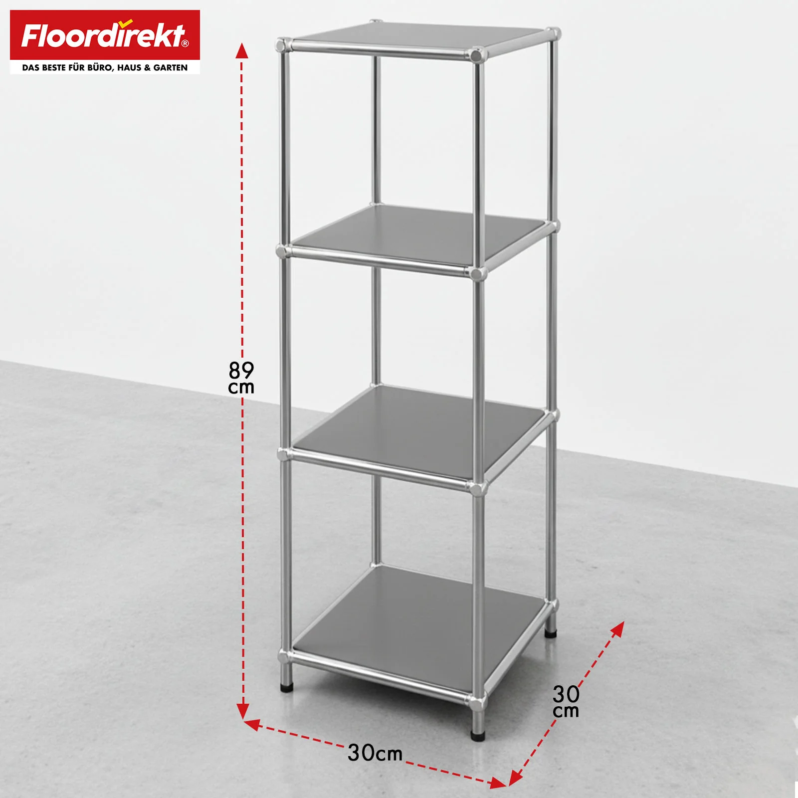Regał metalowy | Concept Epure MK-005 | 4-poziomowy regał z otwartymi półkami | Dostępny w kilku kolorach - Image 18