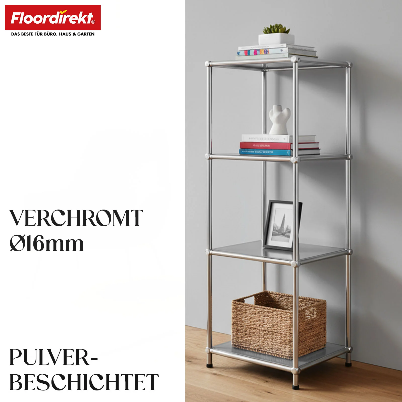 Regał metalowy | Concept Epure MK-005 | 4-poziomowy regał z otwartymi półkami | Dostępny w kilku kolorach - Image 19