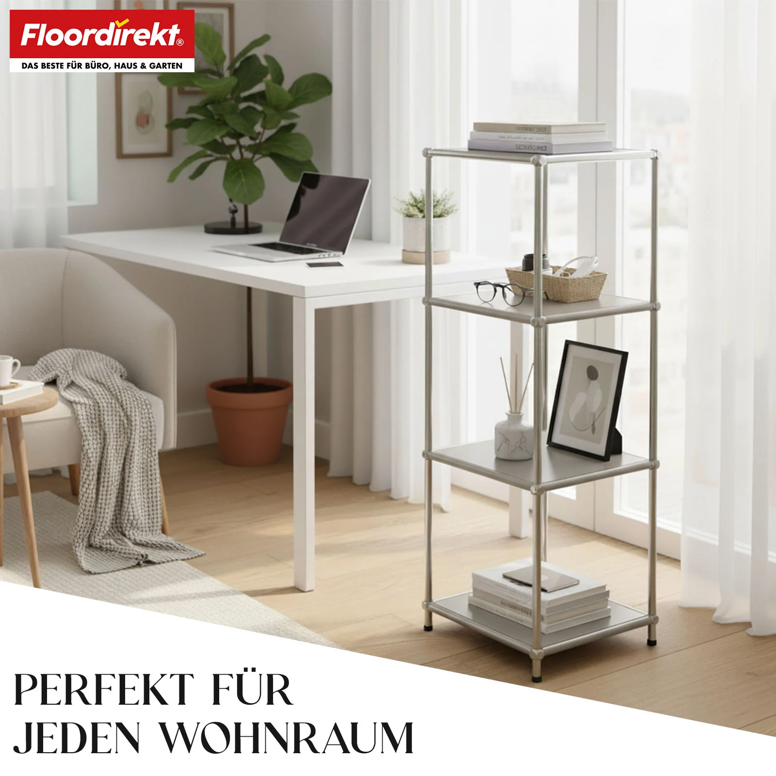 Regał metalowy | Concept Epure MK-005 | 4-poziomowy regał z otwartymi półkami | Dostępny w kilku kolorach - Image 23