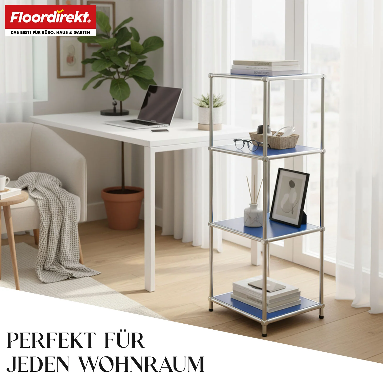 Regał metalowy | Concept Epure MK-005 | 4-poziomowy regał z otwartymi półkami | Dostępny w kilku kolorach - Image 31