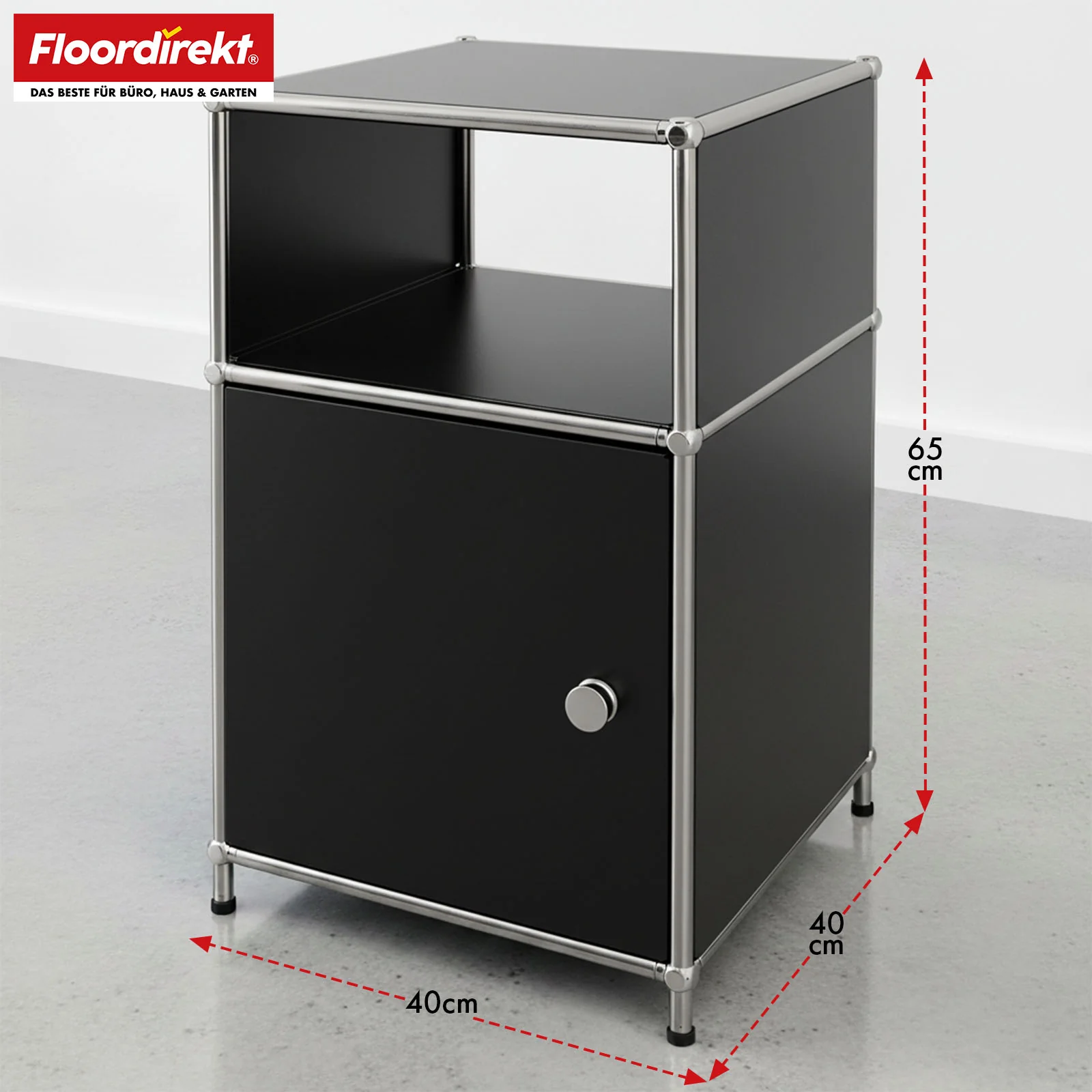 Regał metalowy | Concept Epure MK-040 | 3-poziomowy regał do przechowywania z drzwiami i półkami | Dostępny w kilku kolorach - Image 10