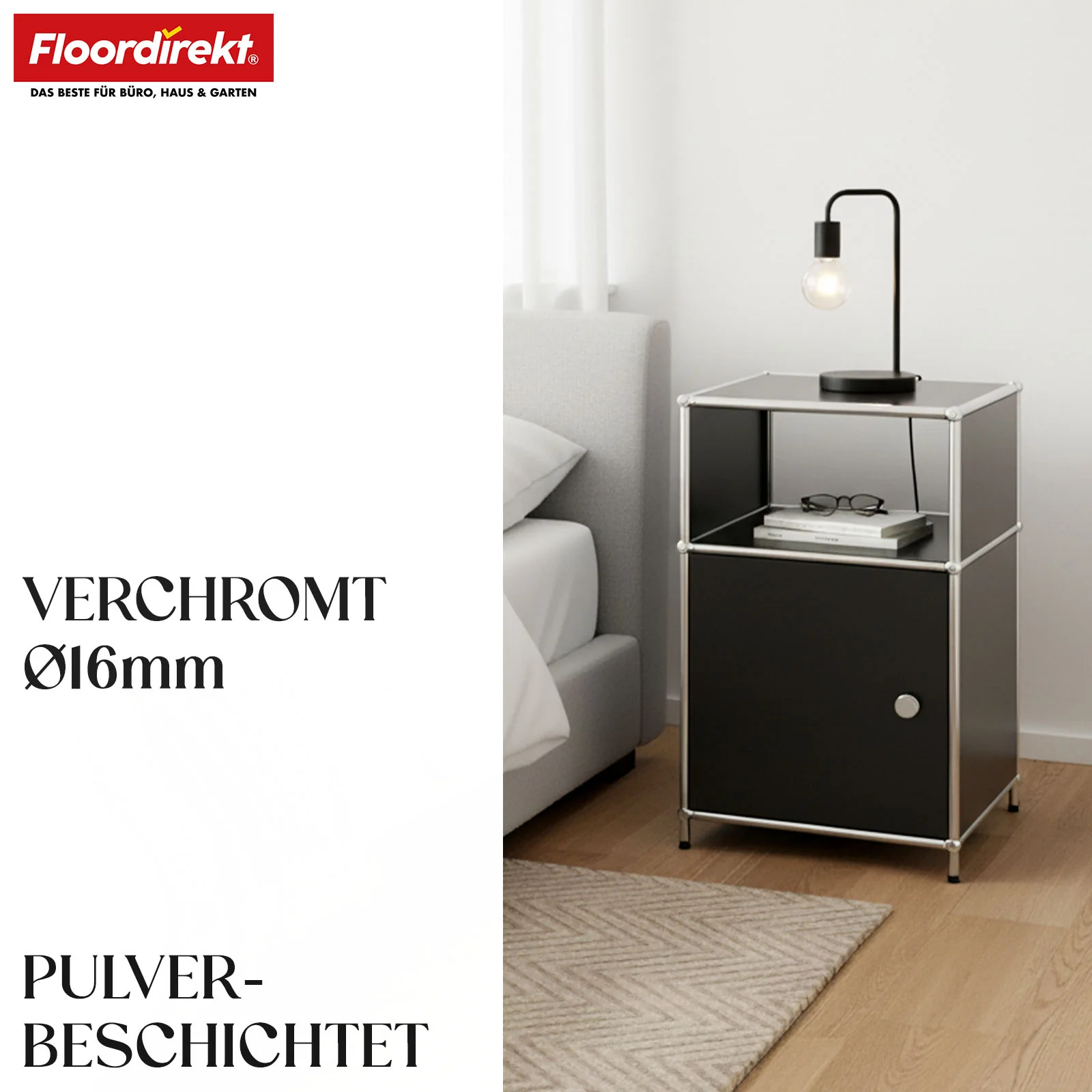 Regał metalowy | Concept Epure MK-040 | 3-poziomowy regał do przechowywania z drzwiami i półkami | Dostępny w kilku kolorach - Image 11